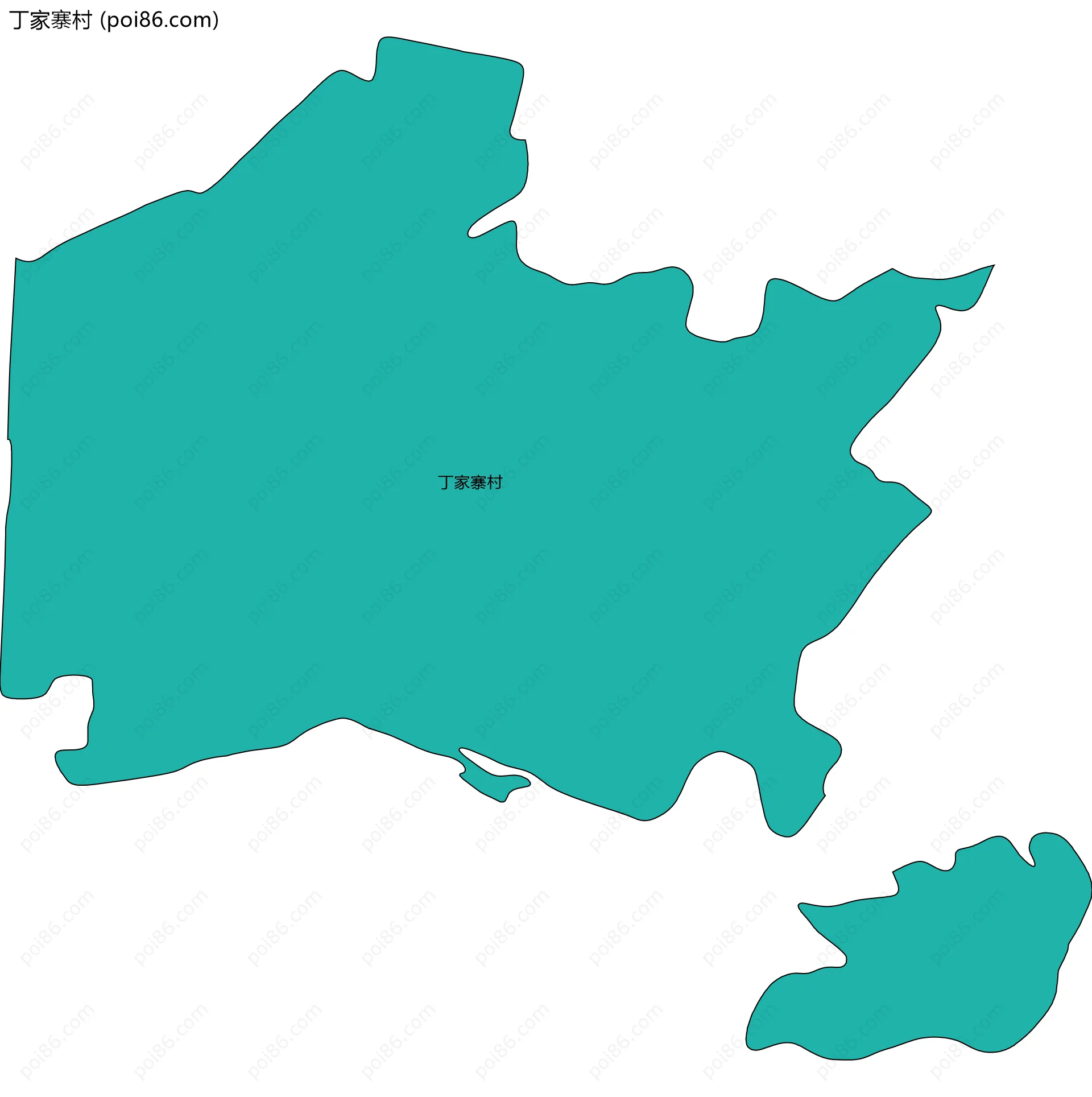 丁家寨村边界地图