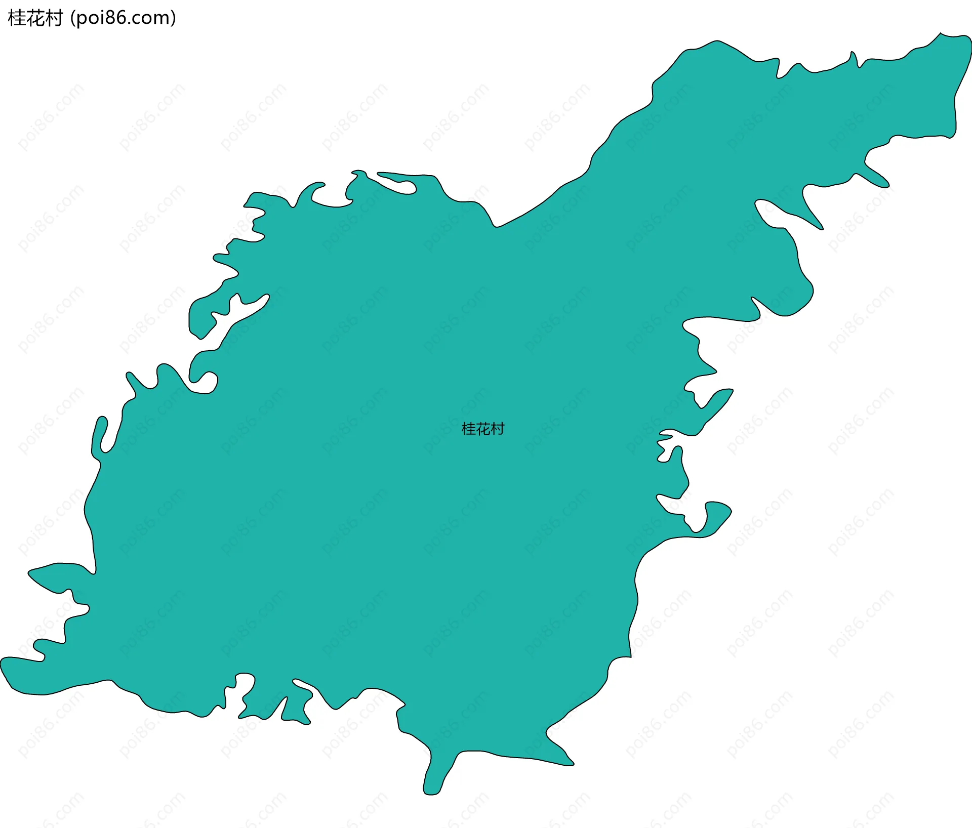 桂花村边界地图