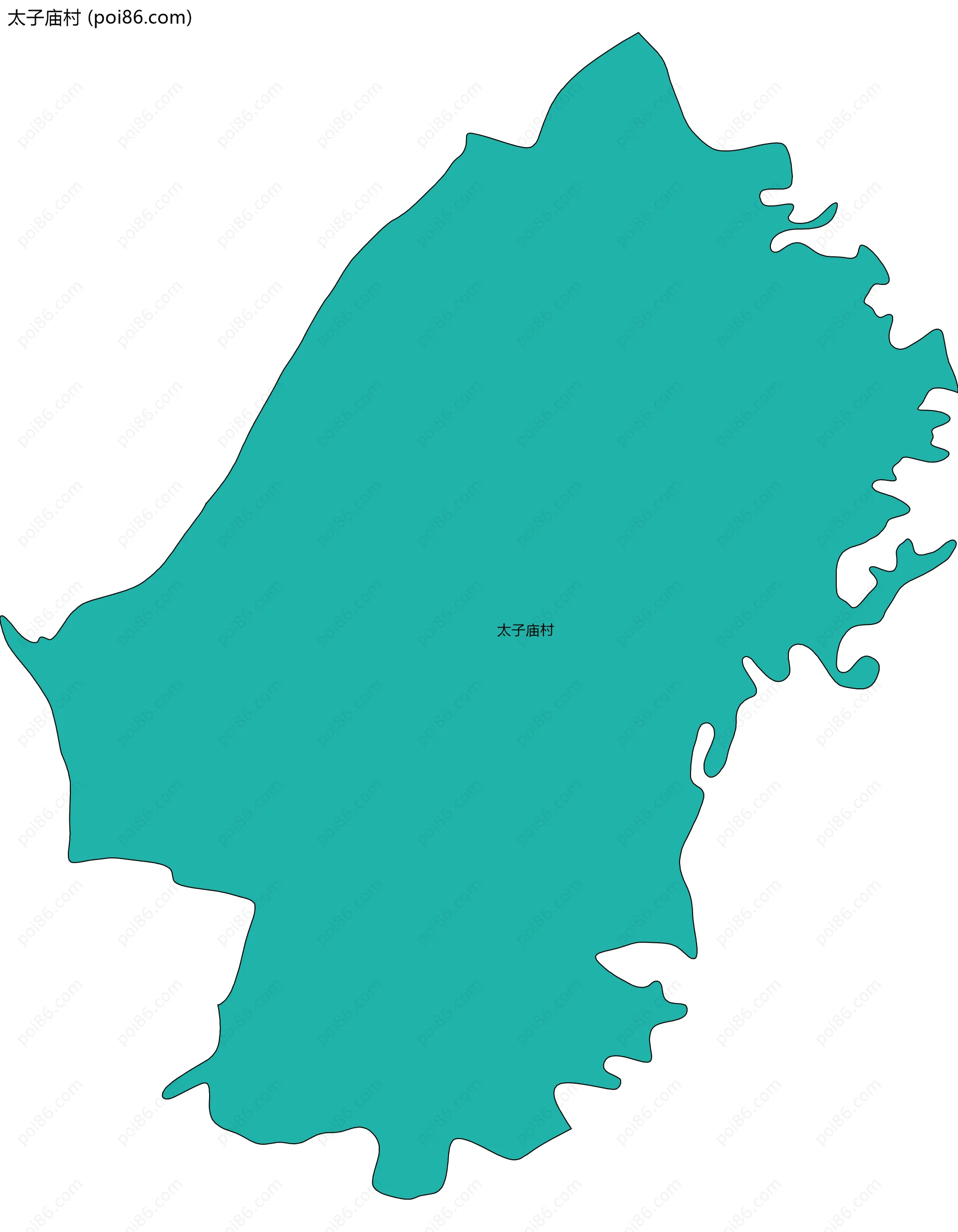 太子庙村边界地图