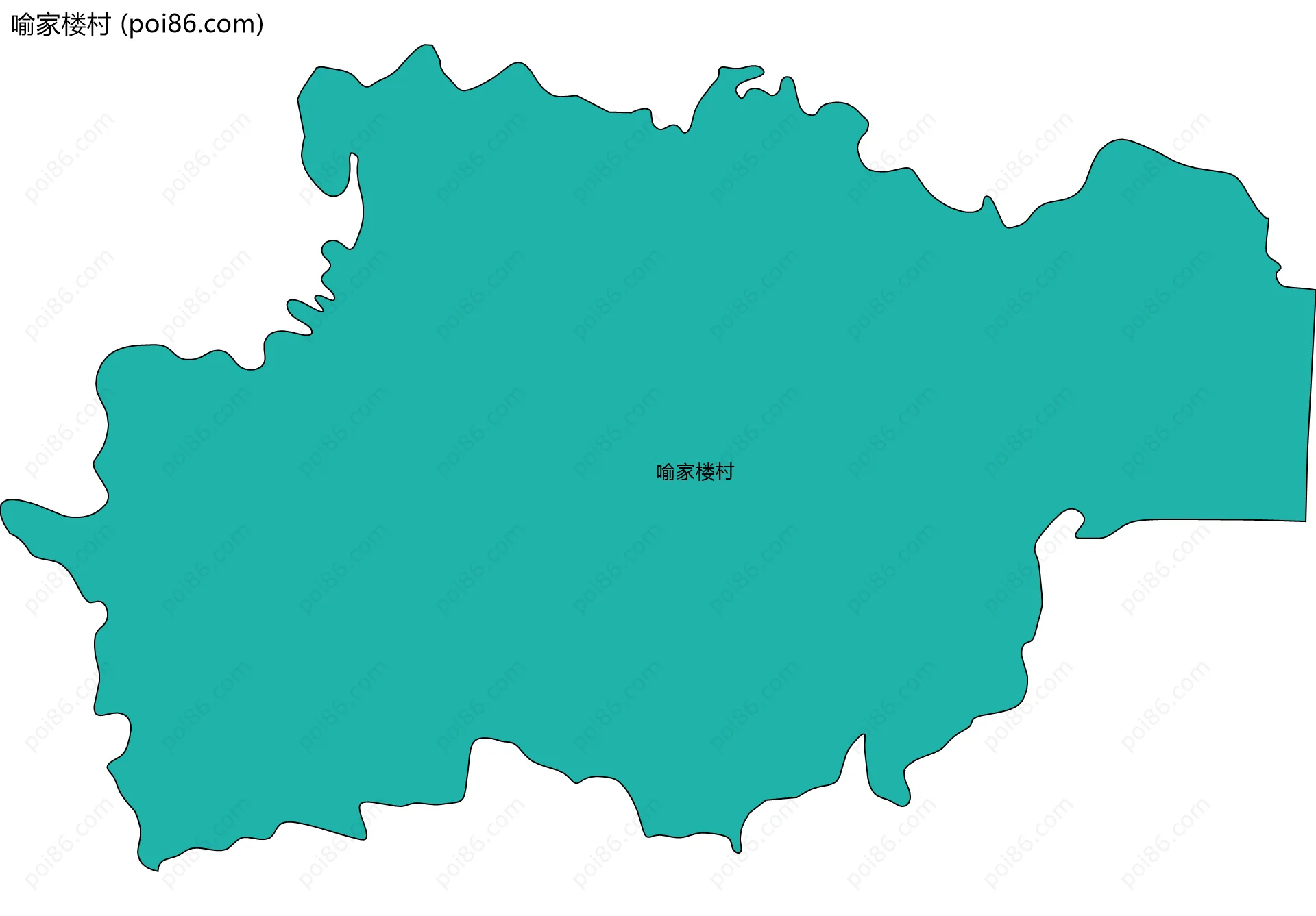 喻家楼村边界地图