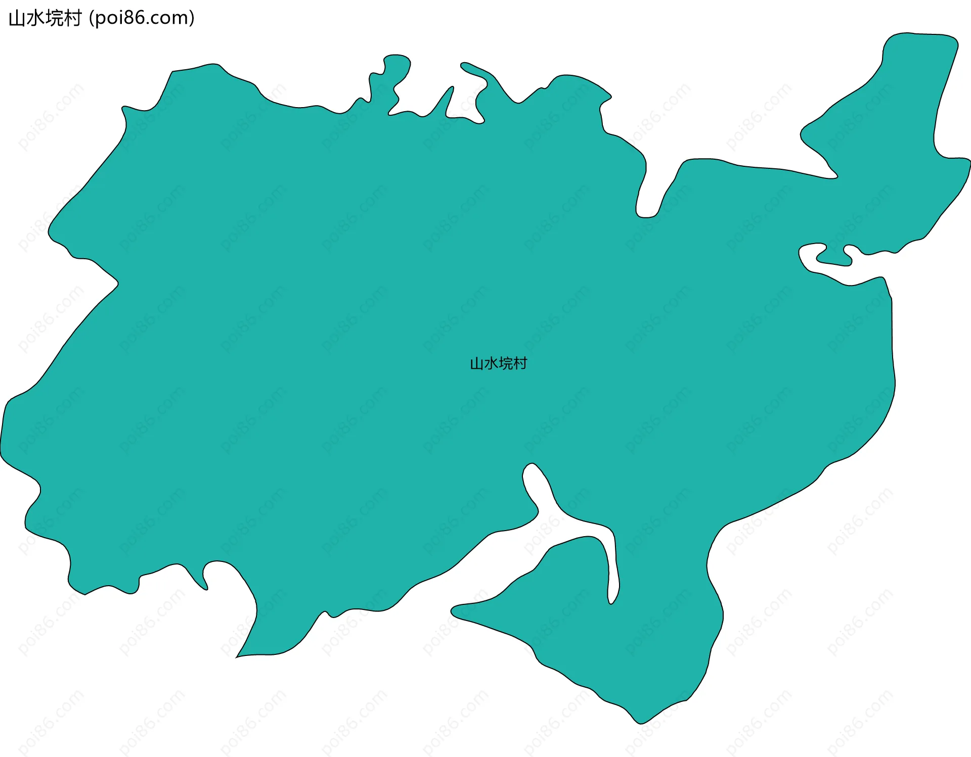 山水垸村边界地图