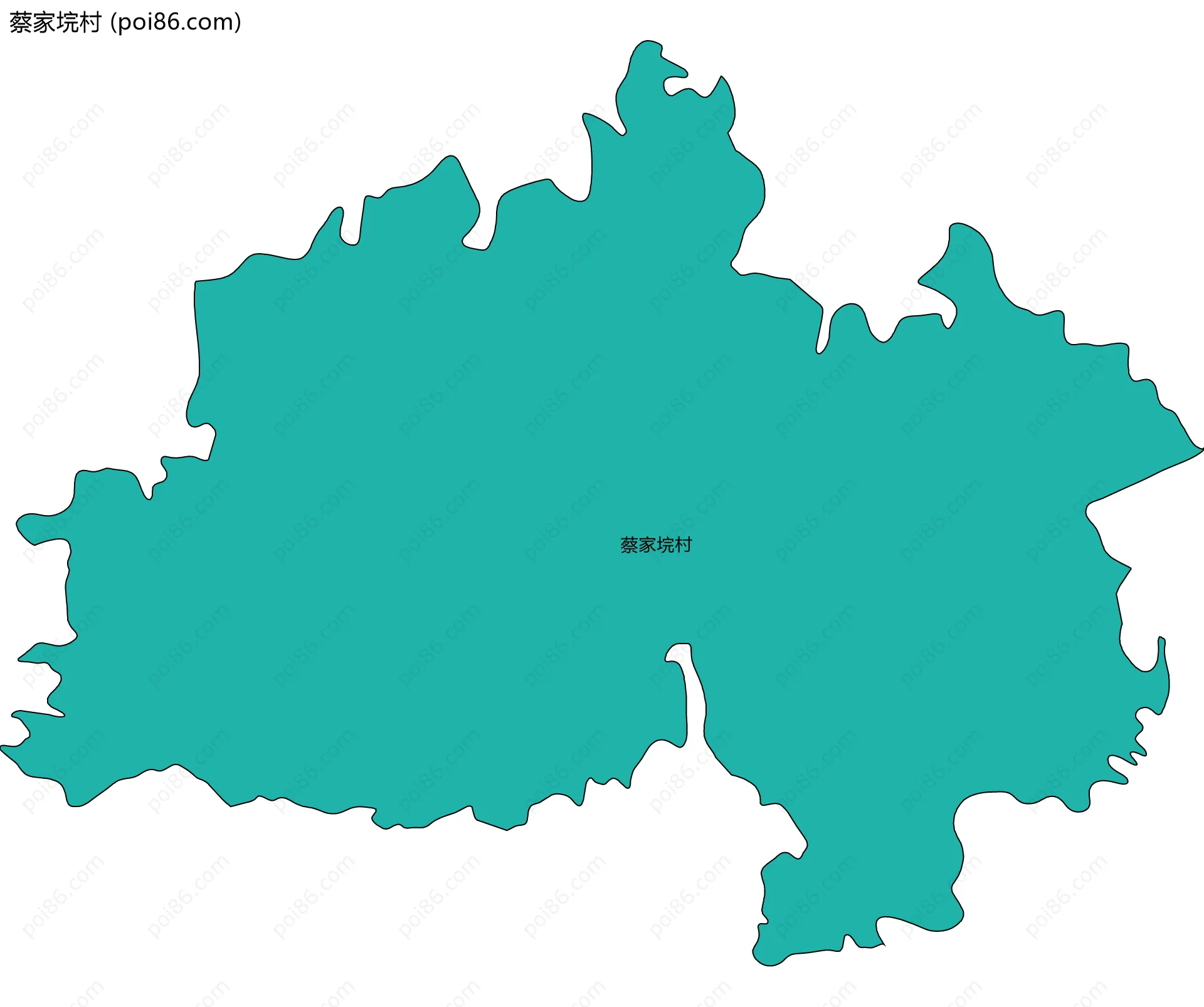 蔡家垸村边界地图