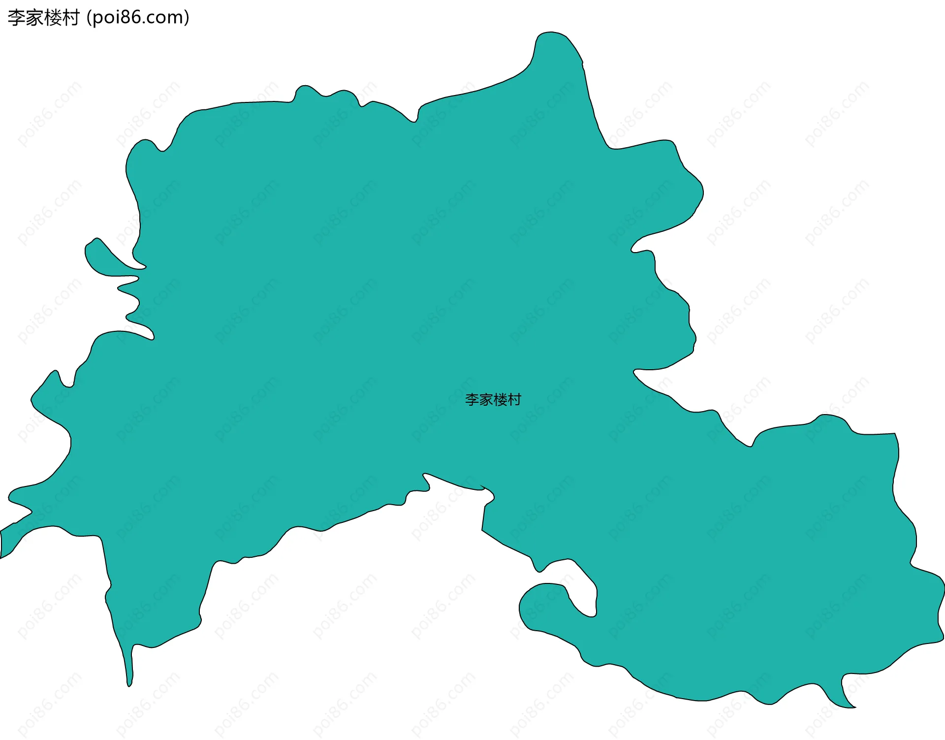 李家楼村边界地图