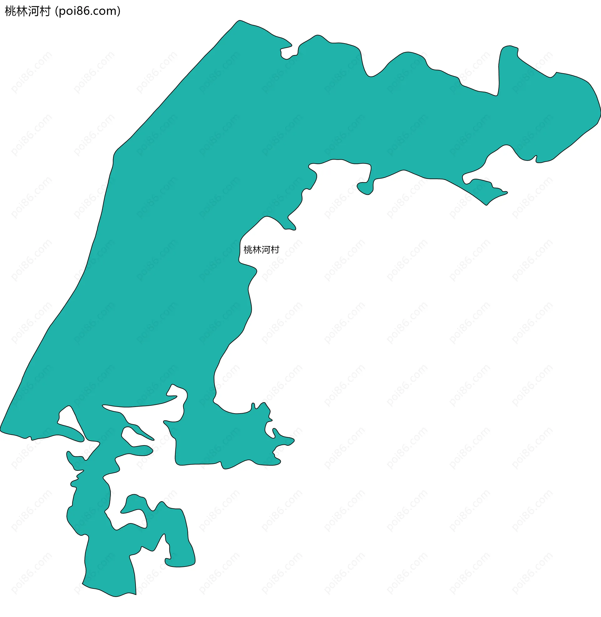 桃林河村边界地图
