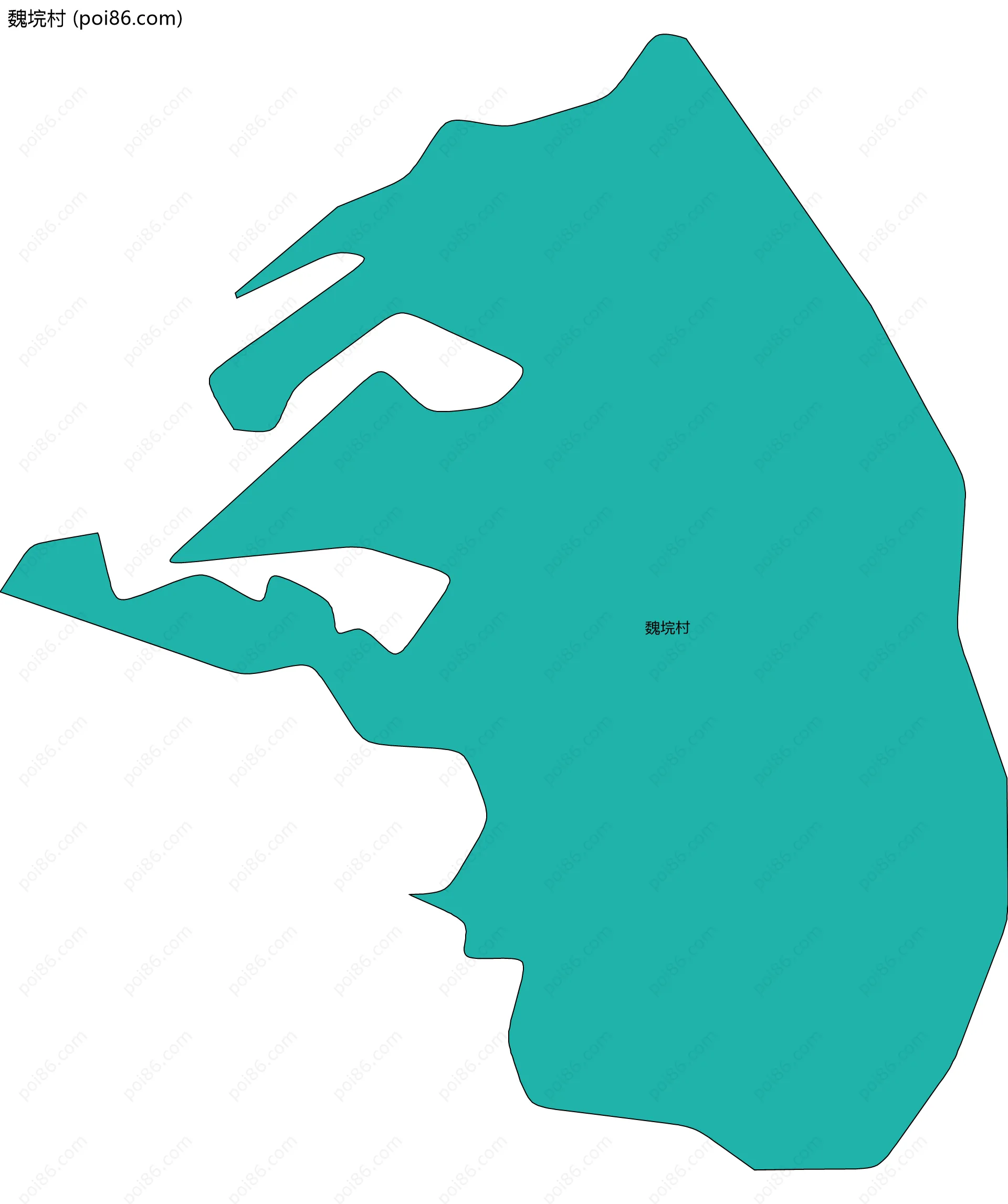 魏垸村边界地图