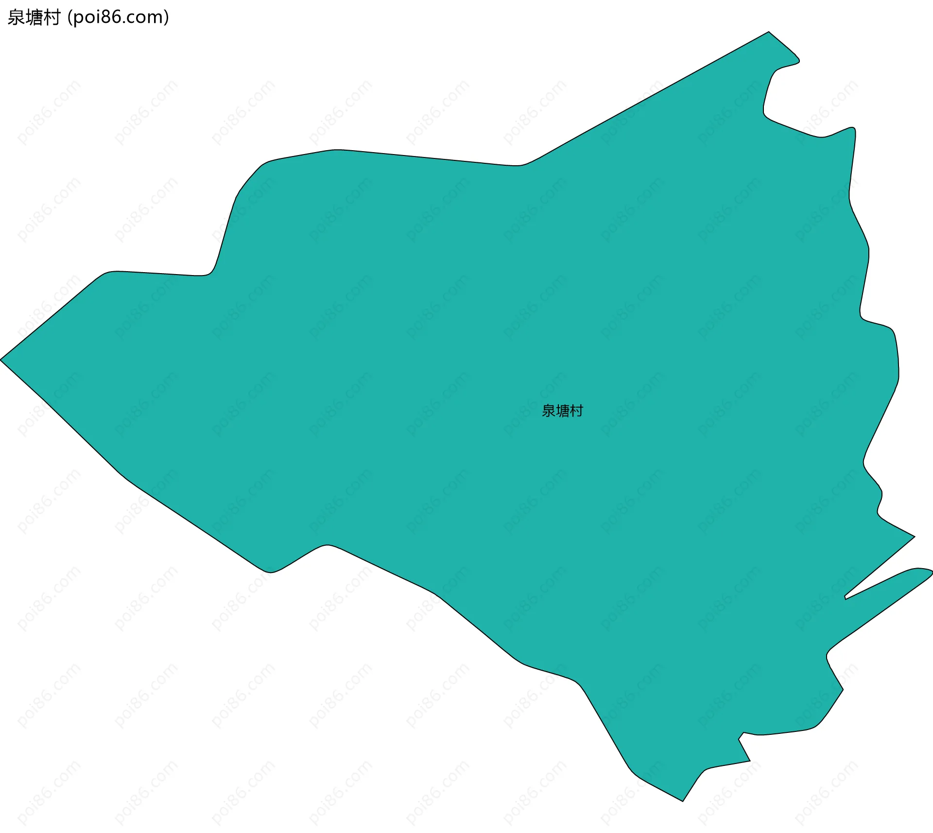 泉塘村边界地图