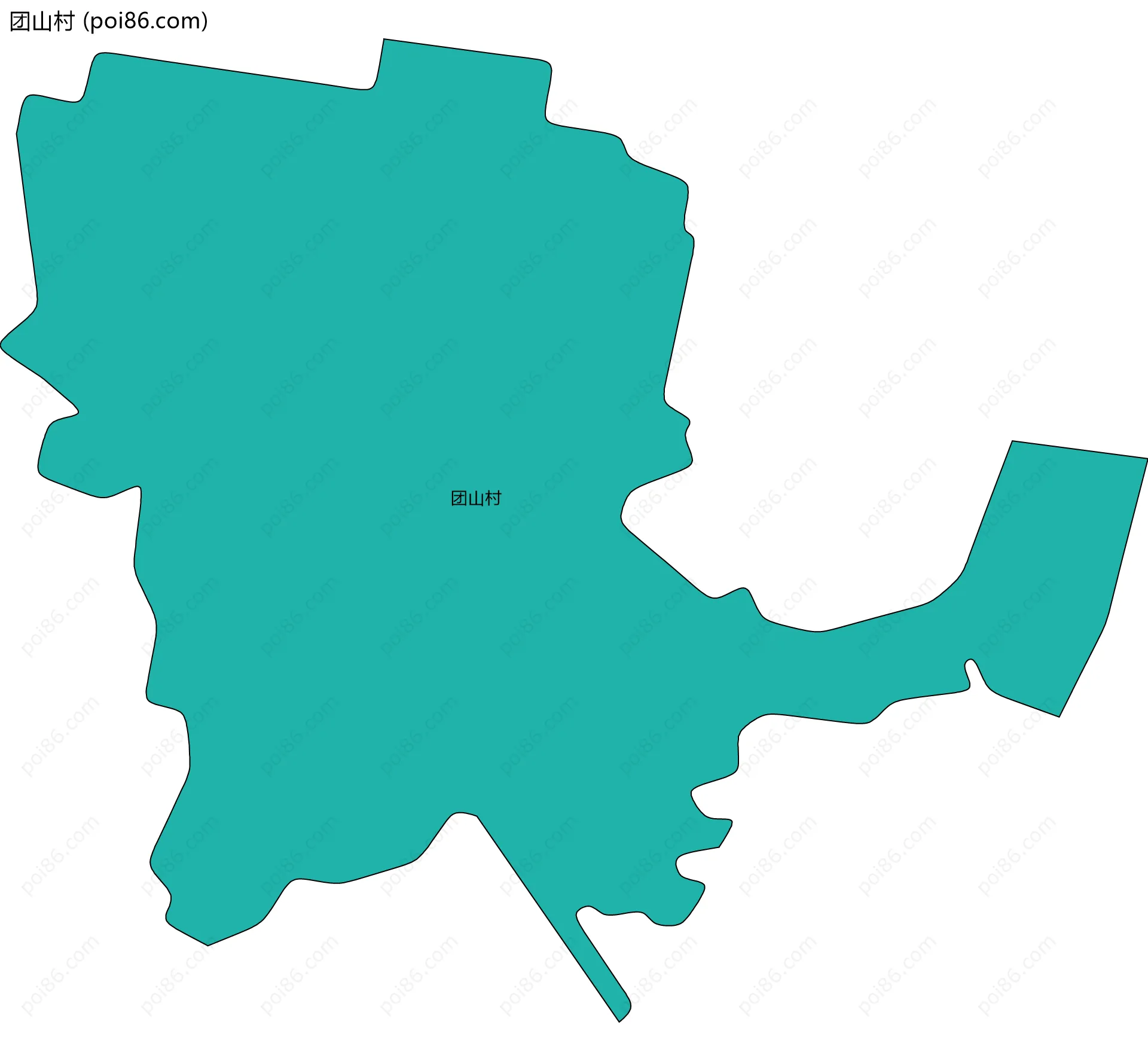 团山村边界地图