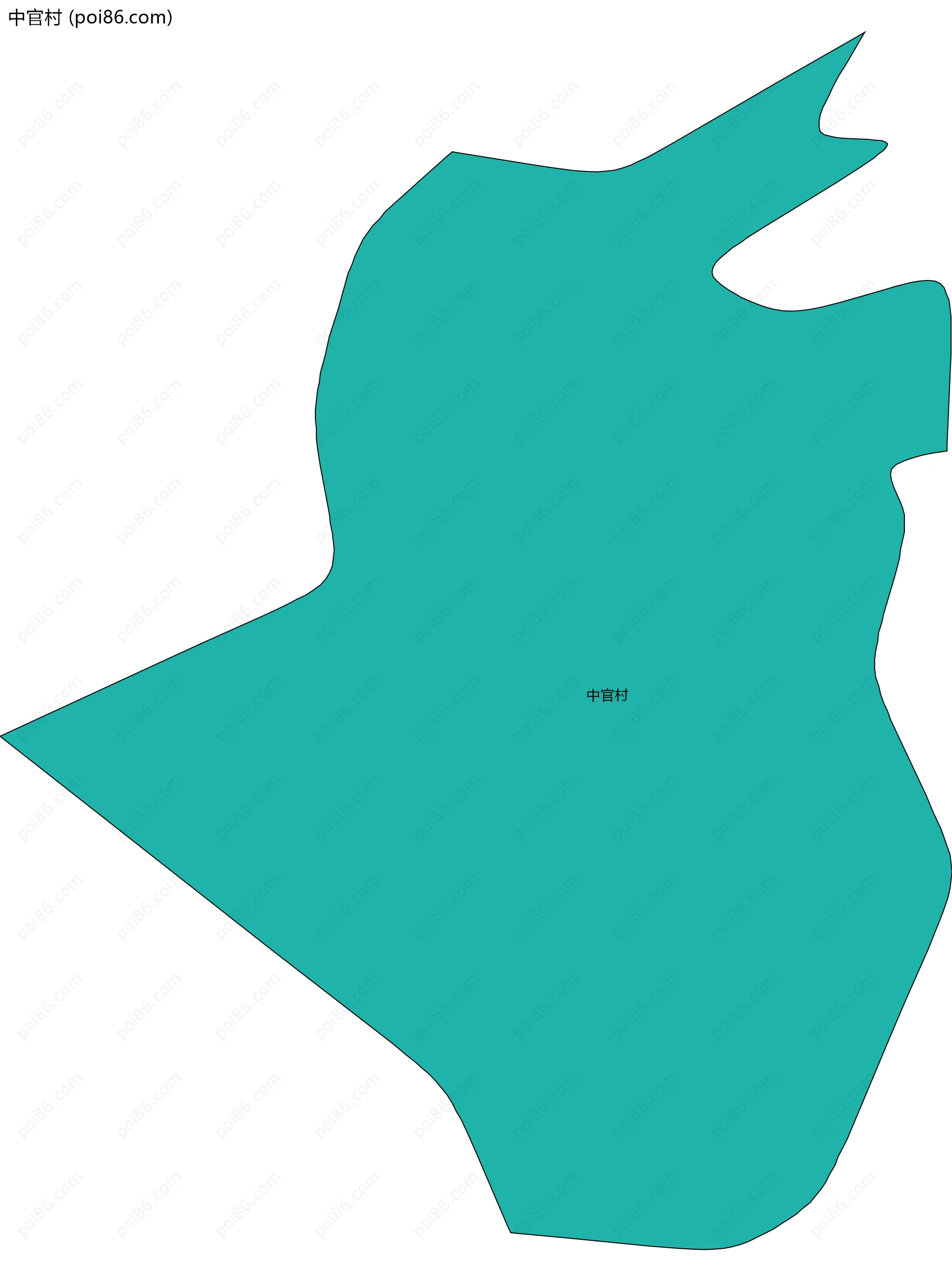 中官村边界地图