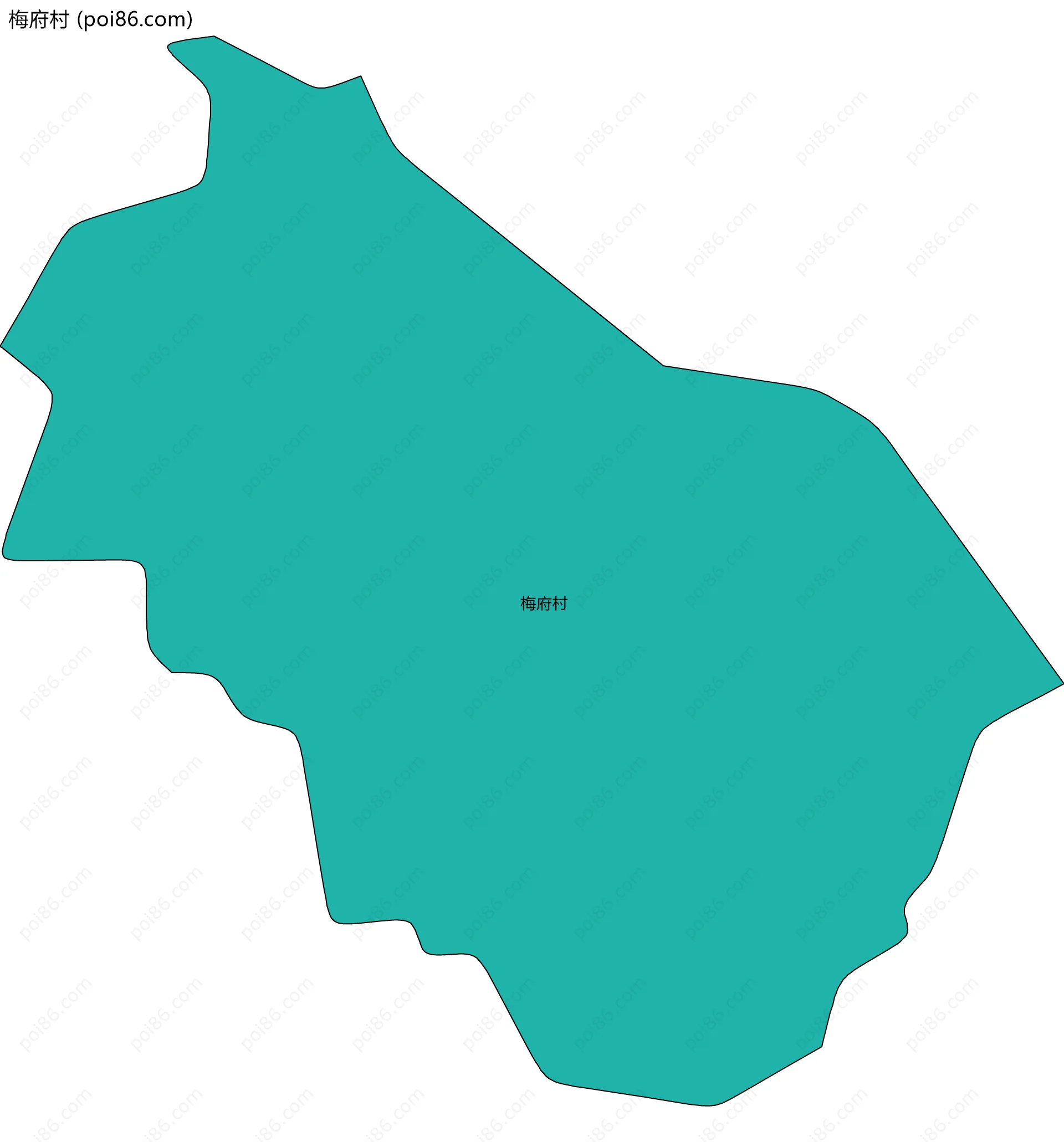 梅府村边界地图