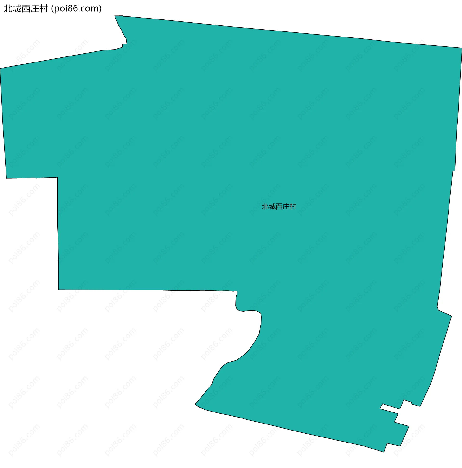 北城西庄村边界地图