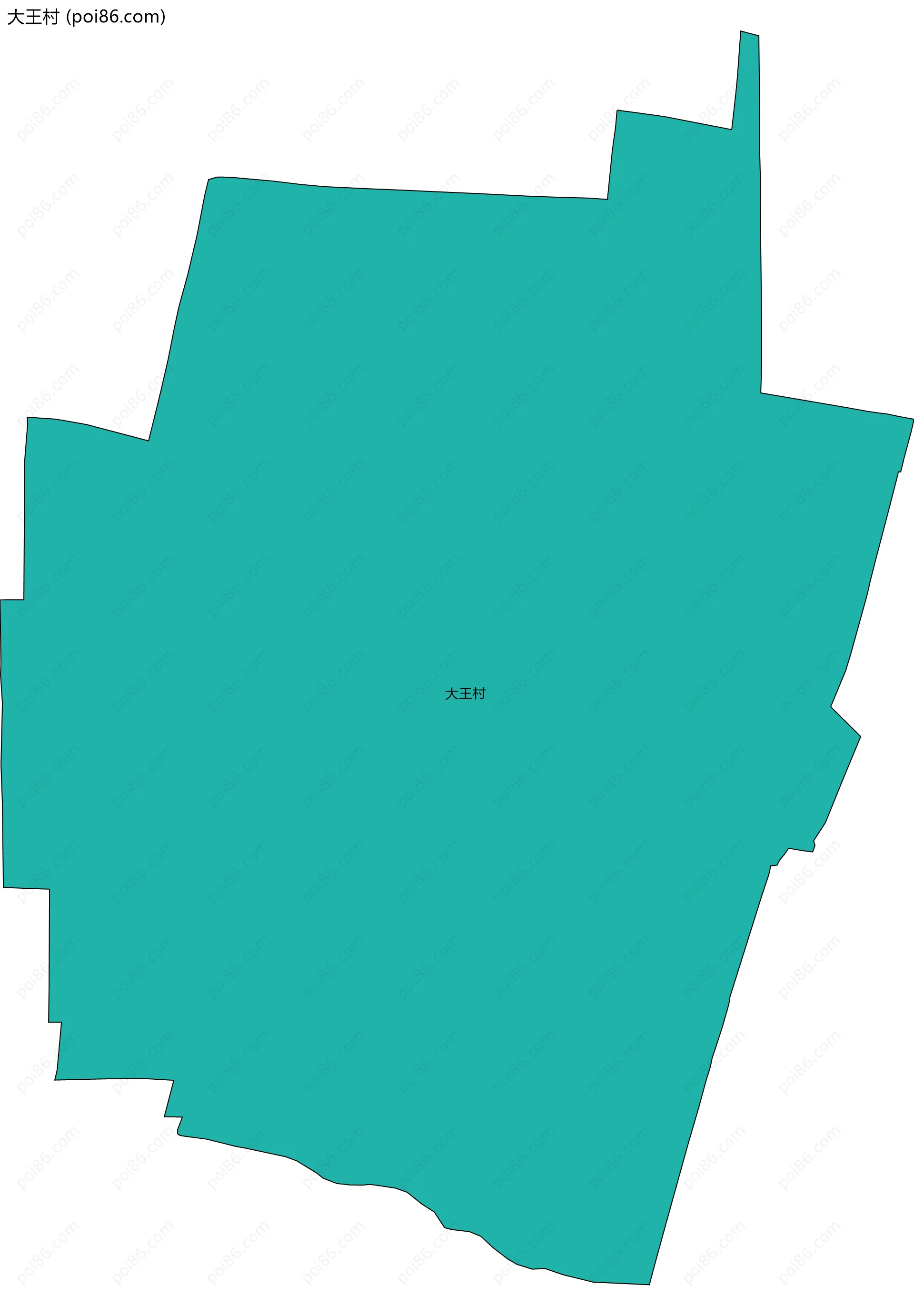 大王村边界地图