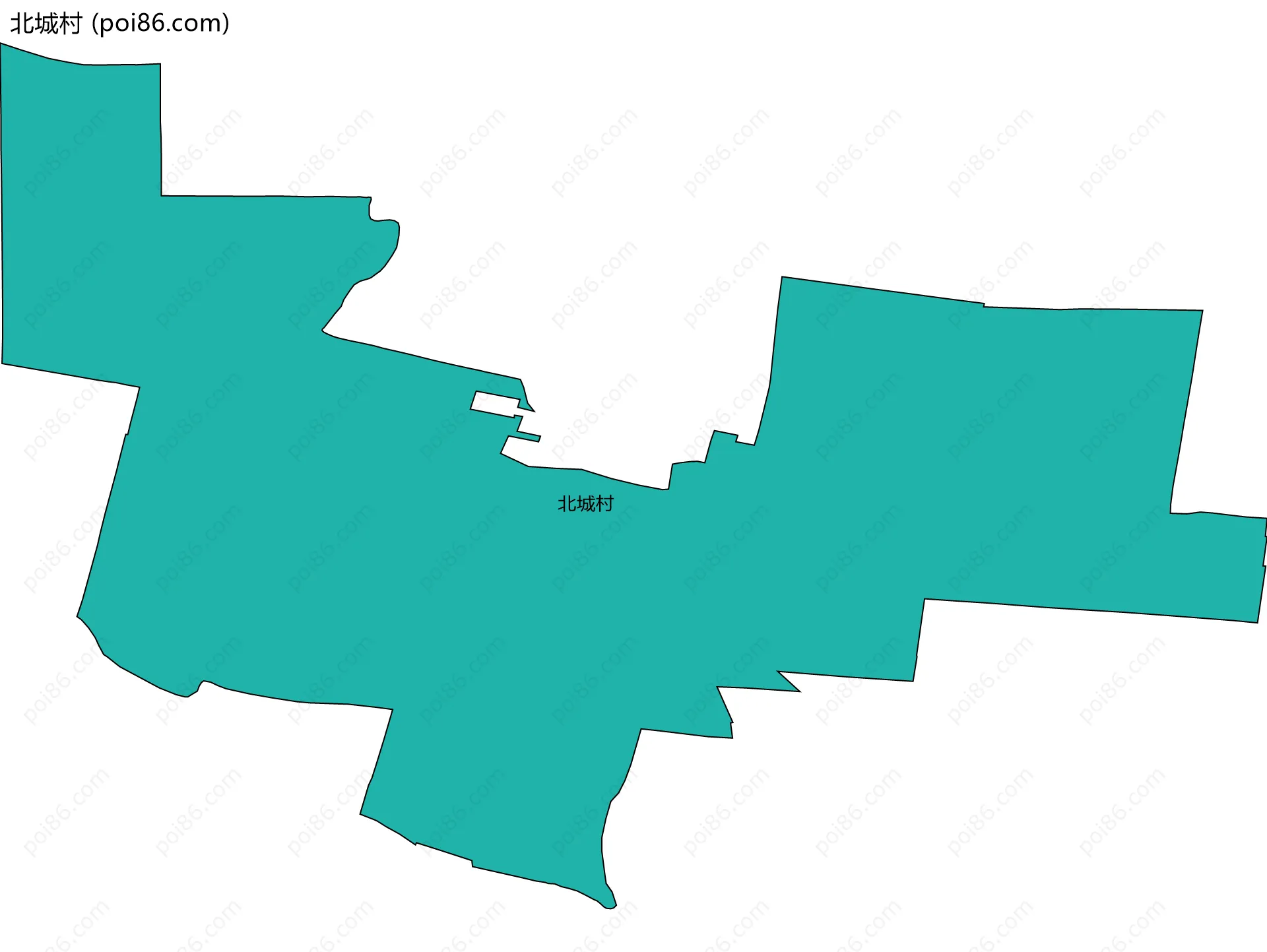 北城村边界地图