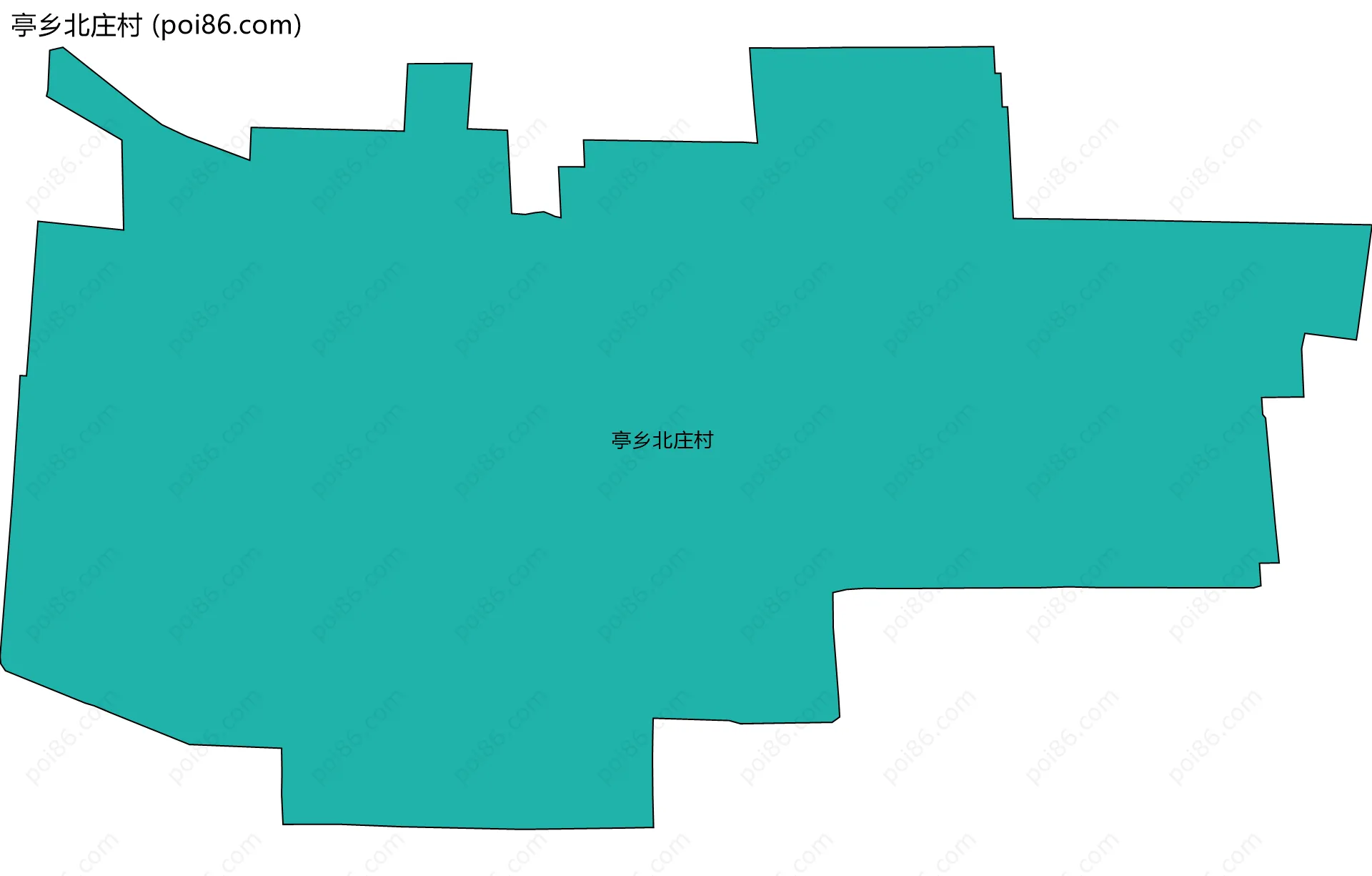 亭乡北庄村边界地图
