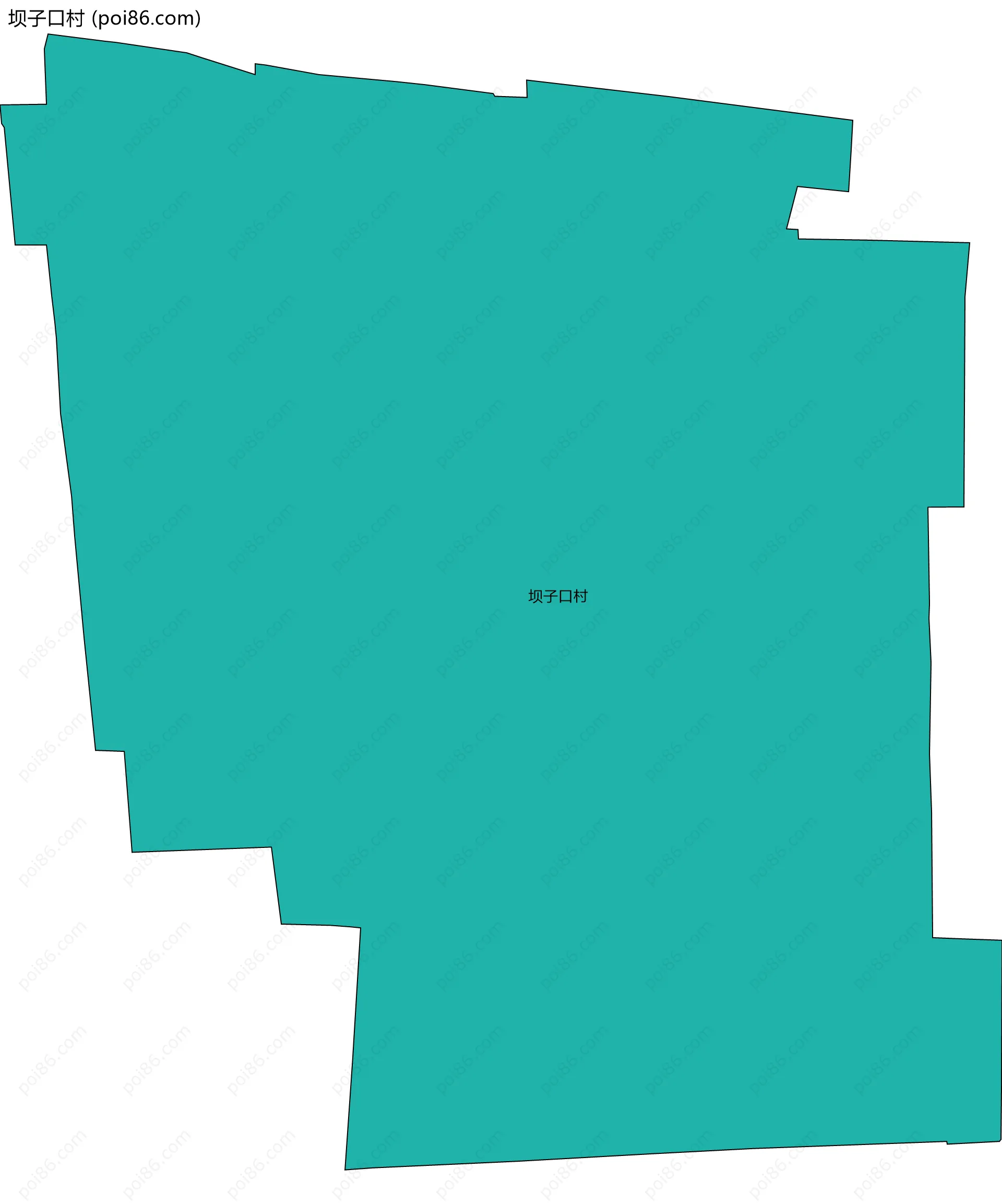 坝子口村边界地图