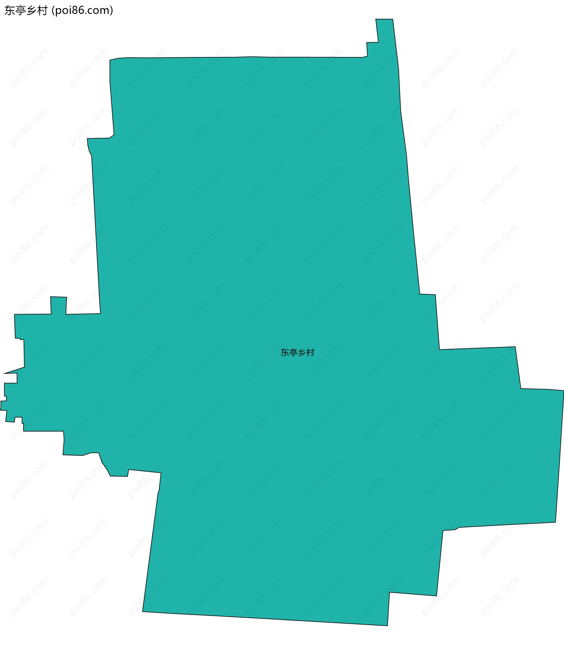 东亭乡村边界地图