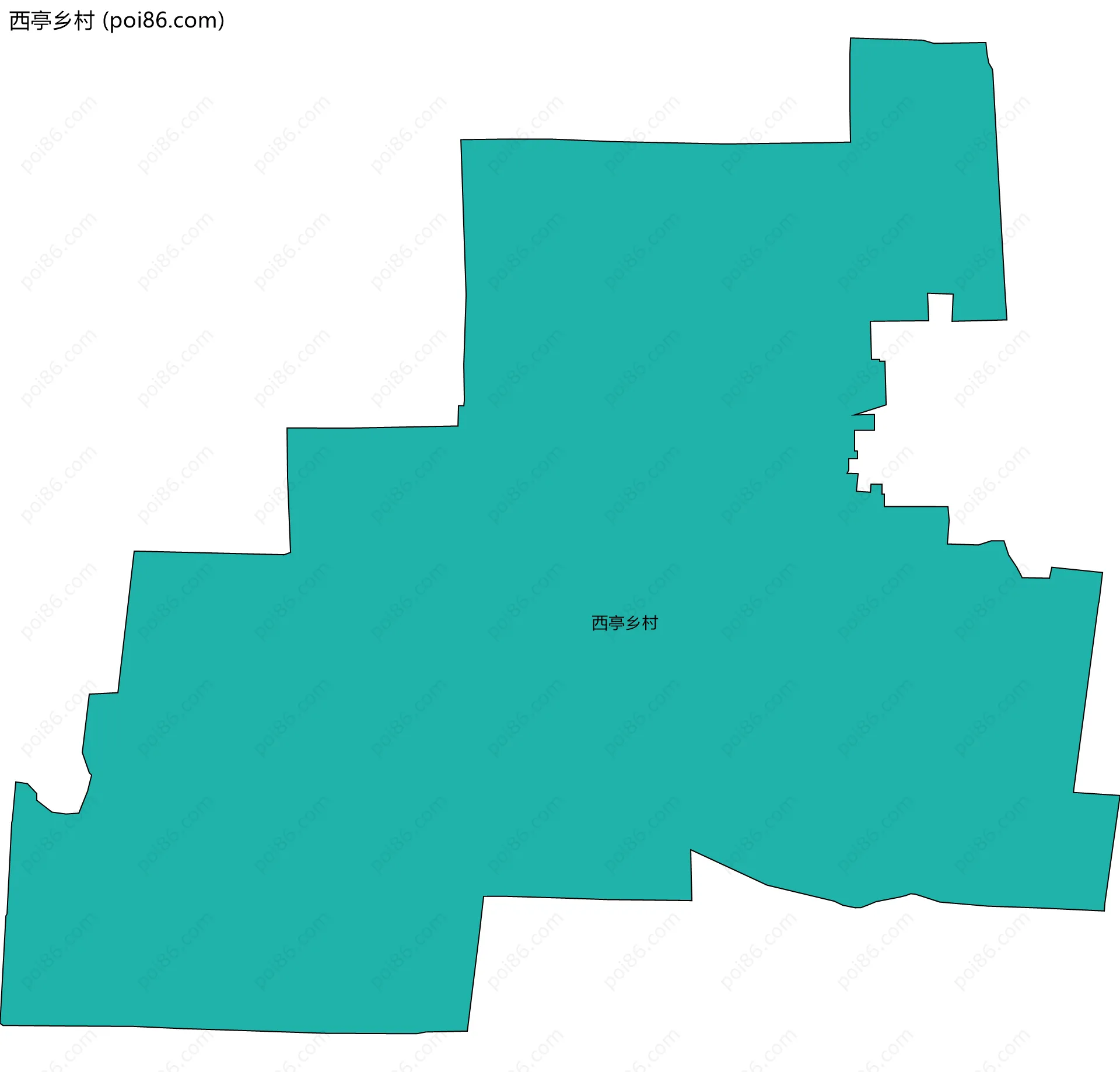 西亭乡村边界地图