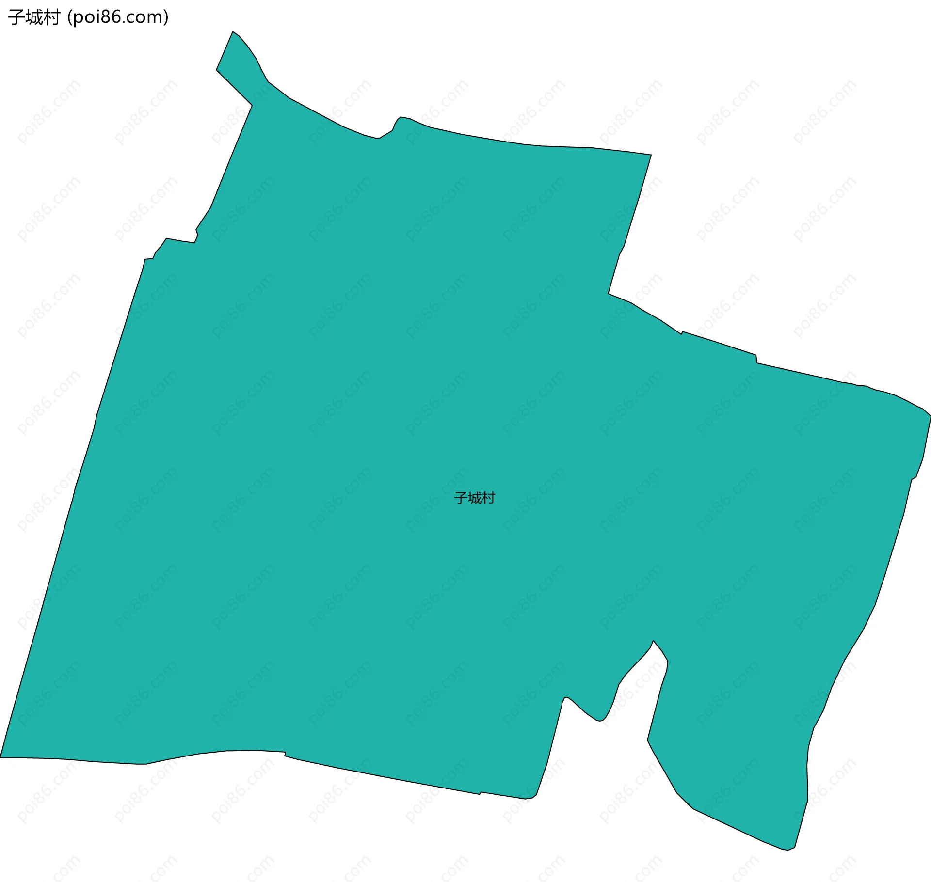 子城村边界地图