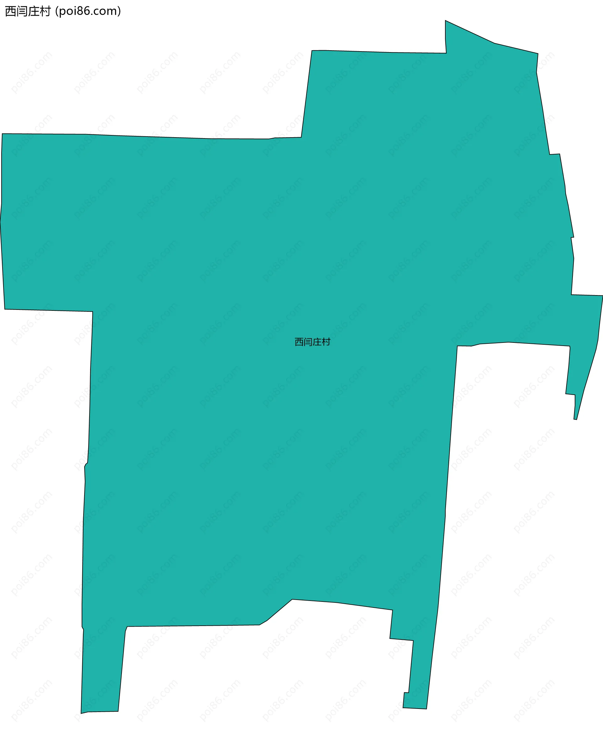 西闫庄村边界地图