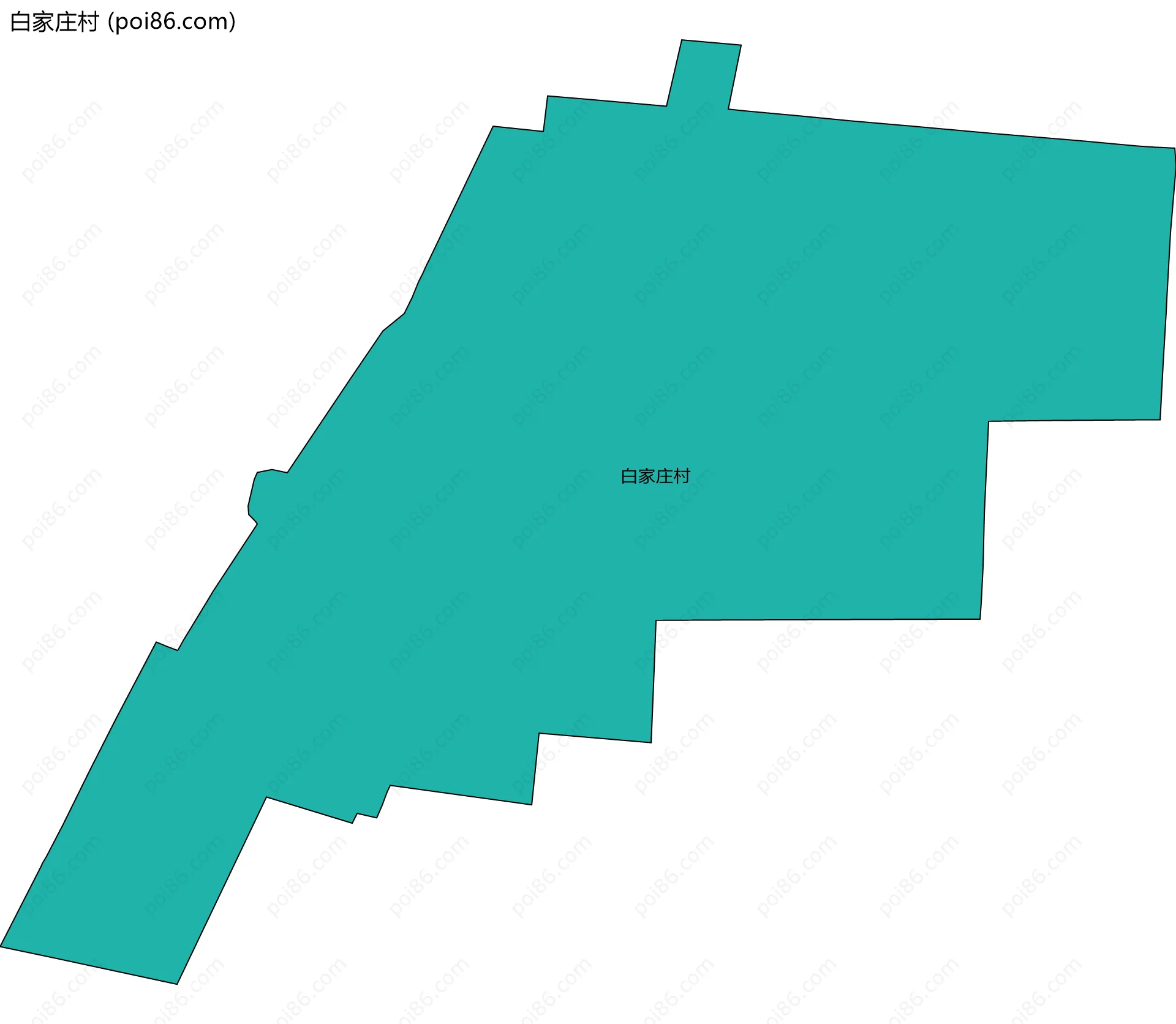 白家庄村边界地图