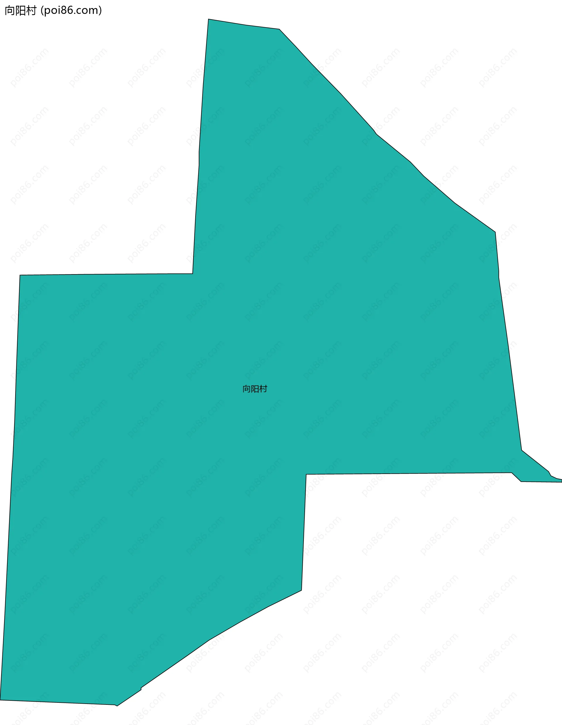 向阳村边界地图