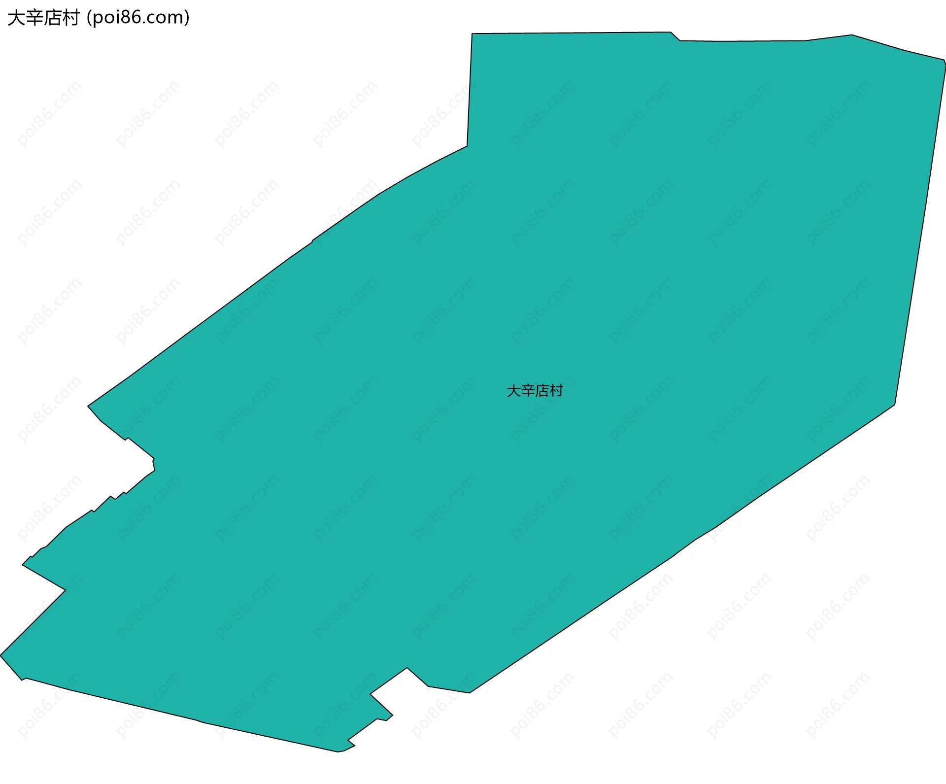 大辛店村边界地图