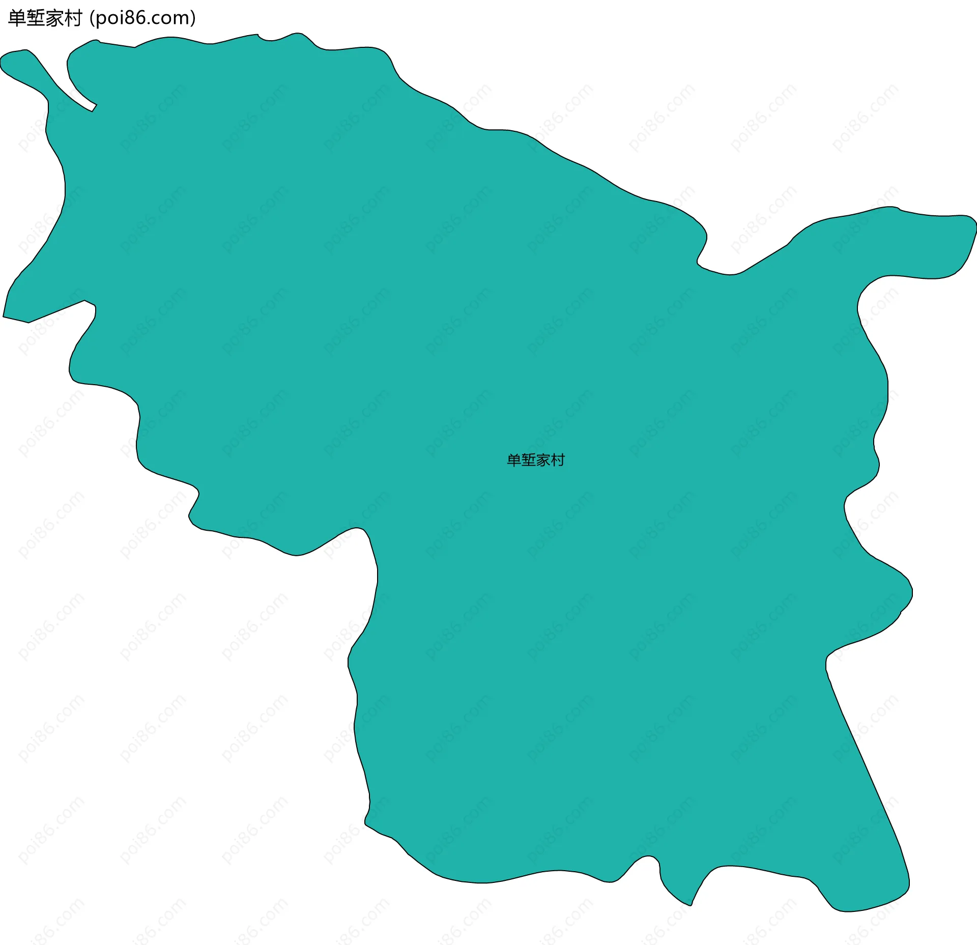 单堑家村边界地图