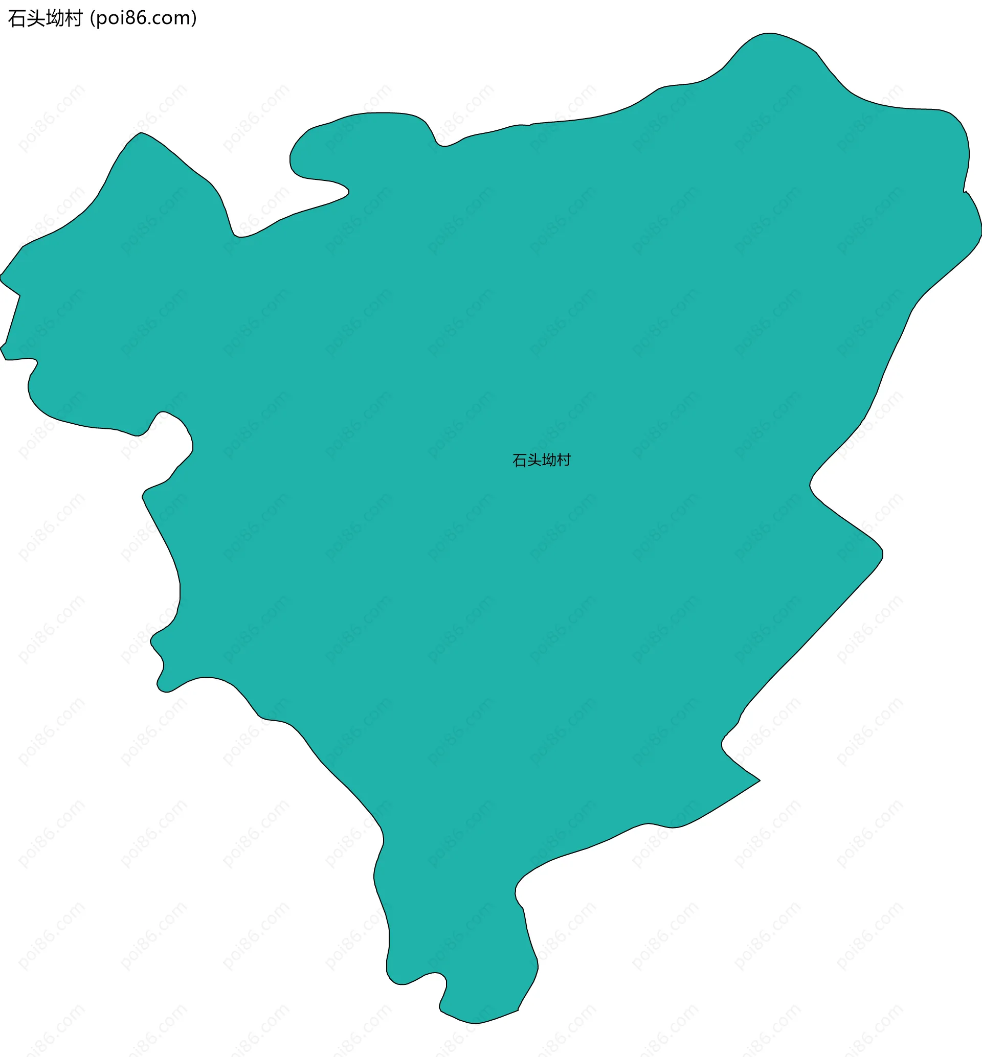 石头坳村边界地图