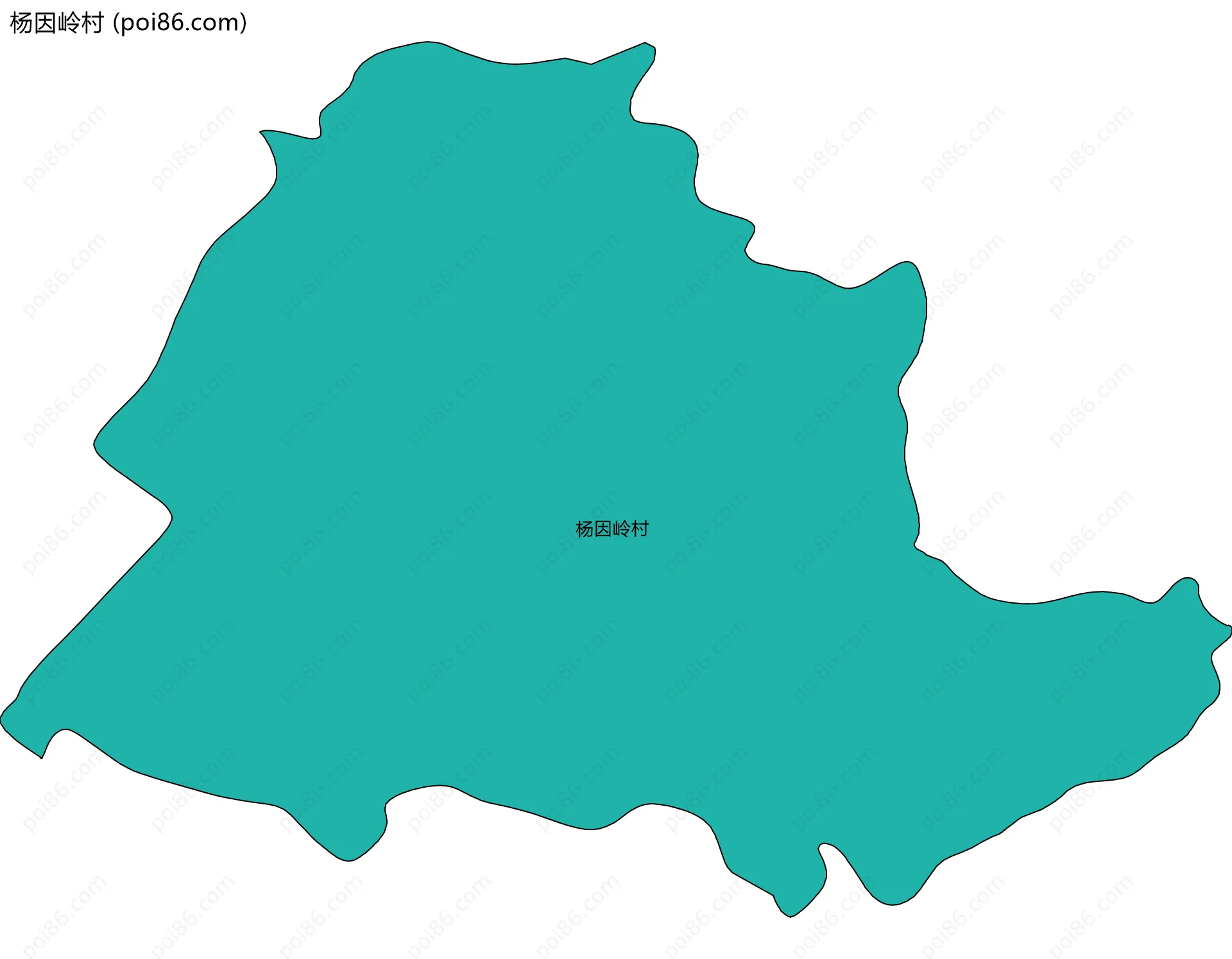 杨因岭村边界地图
