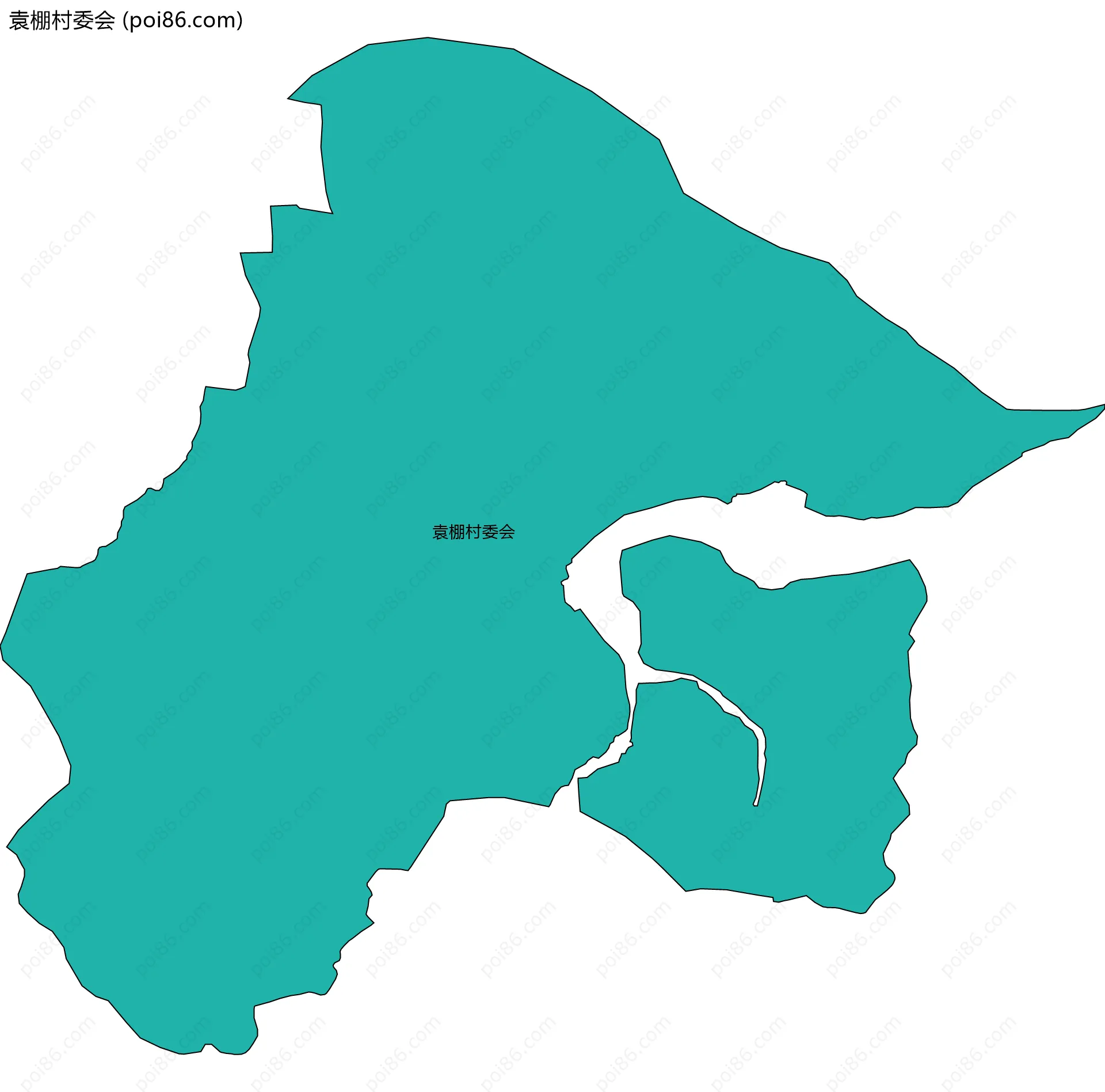 袁棚村委会边界地图