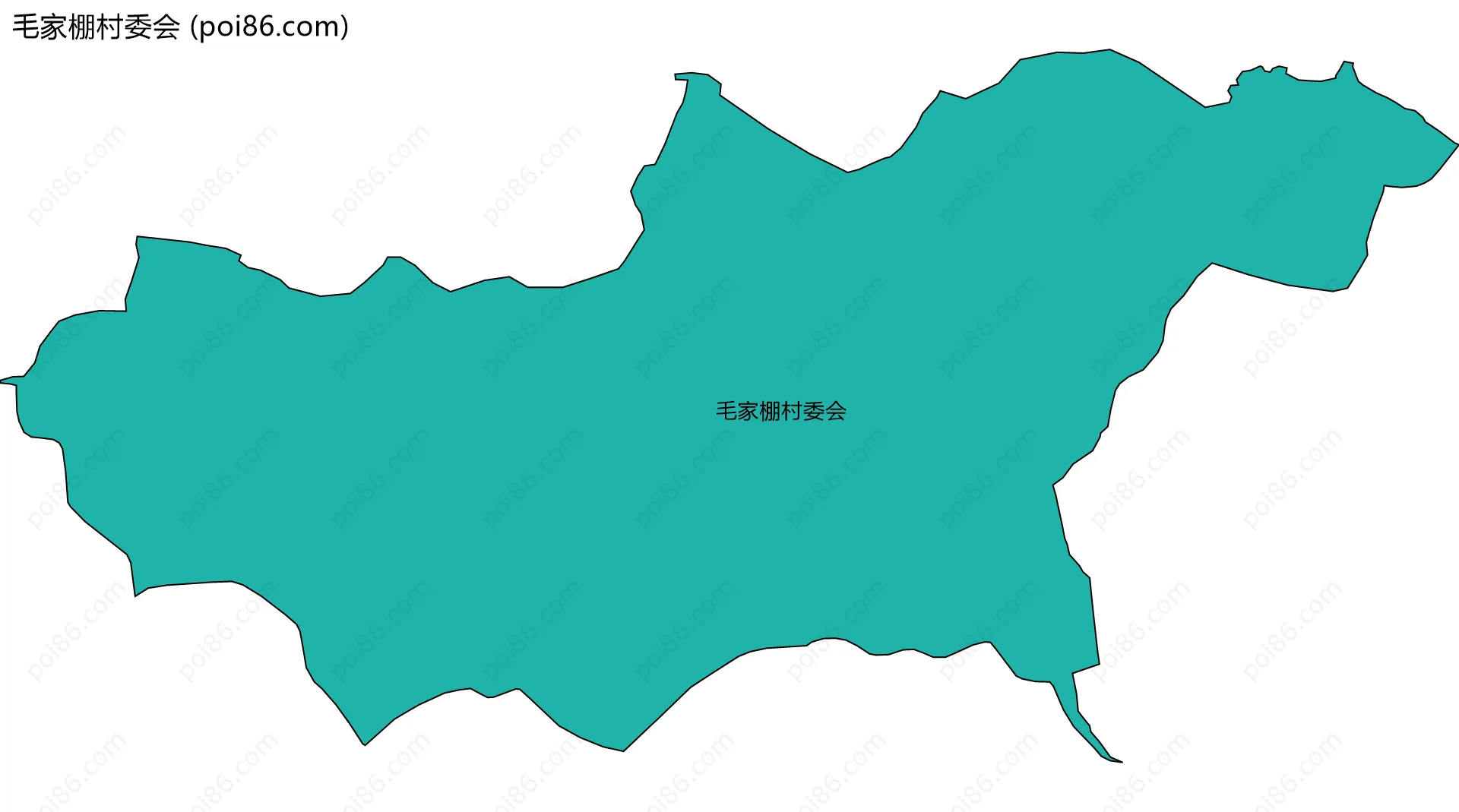 毛家棚村委会边界地图