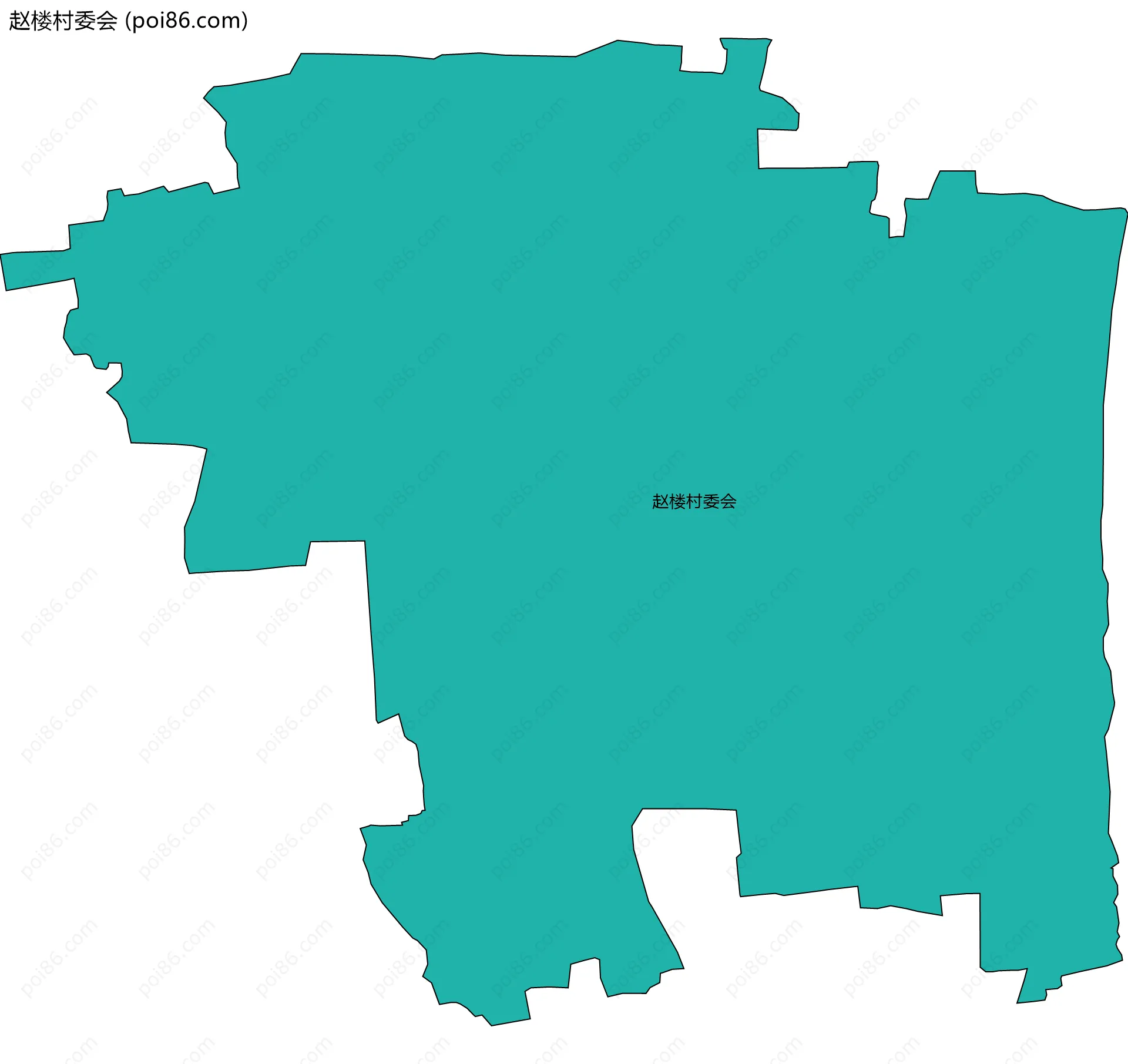 赵楼村委会边界地图