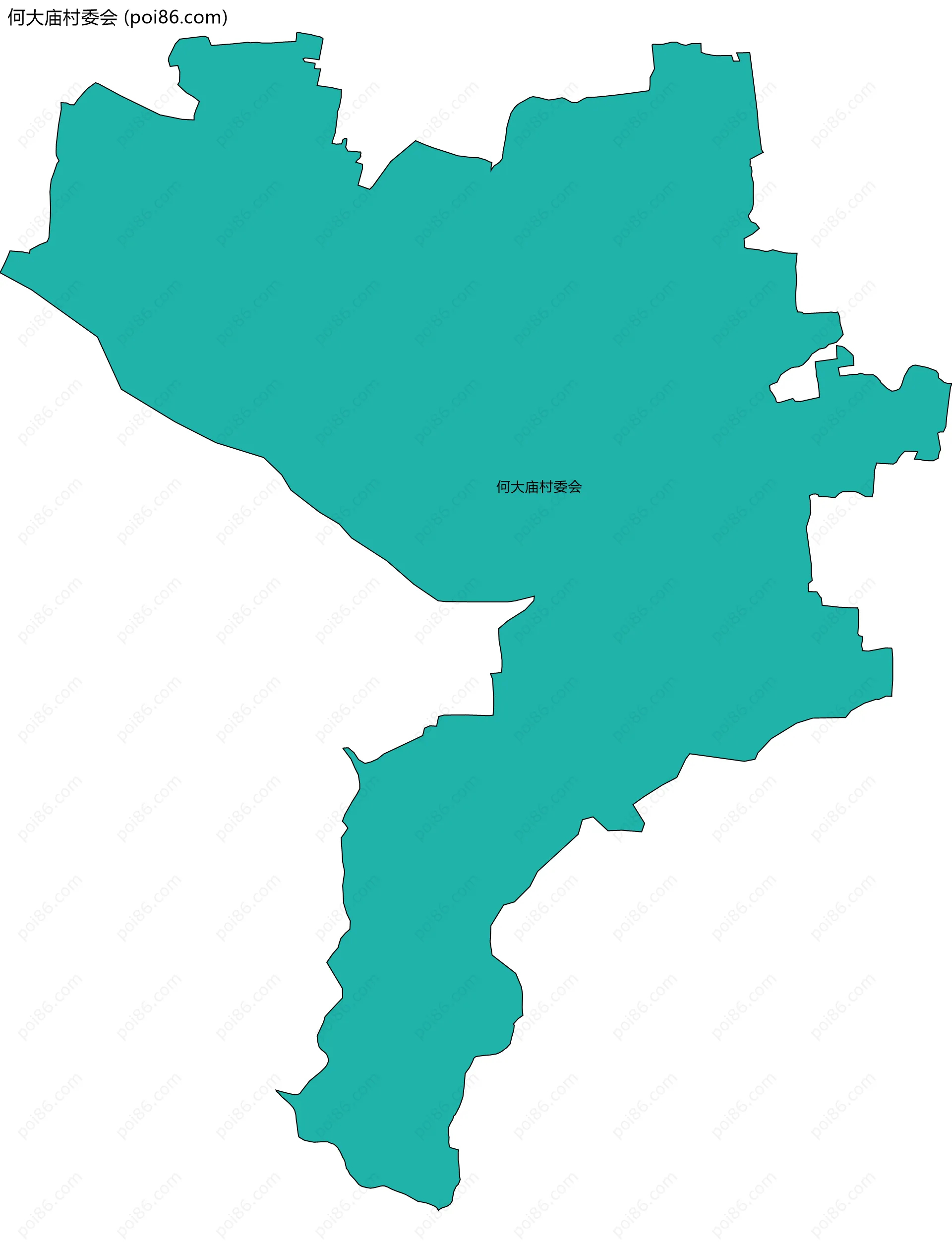 何大庙村委会边界地图