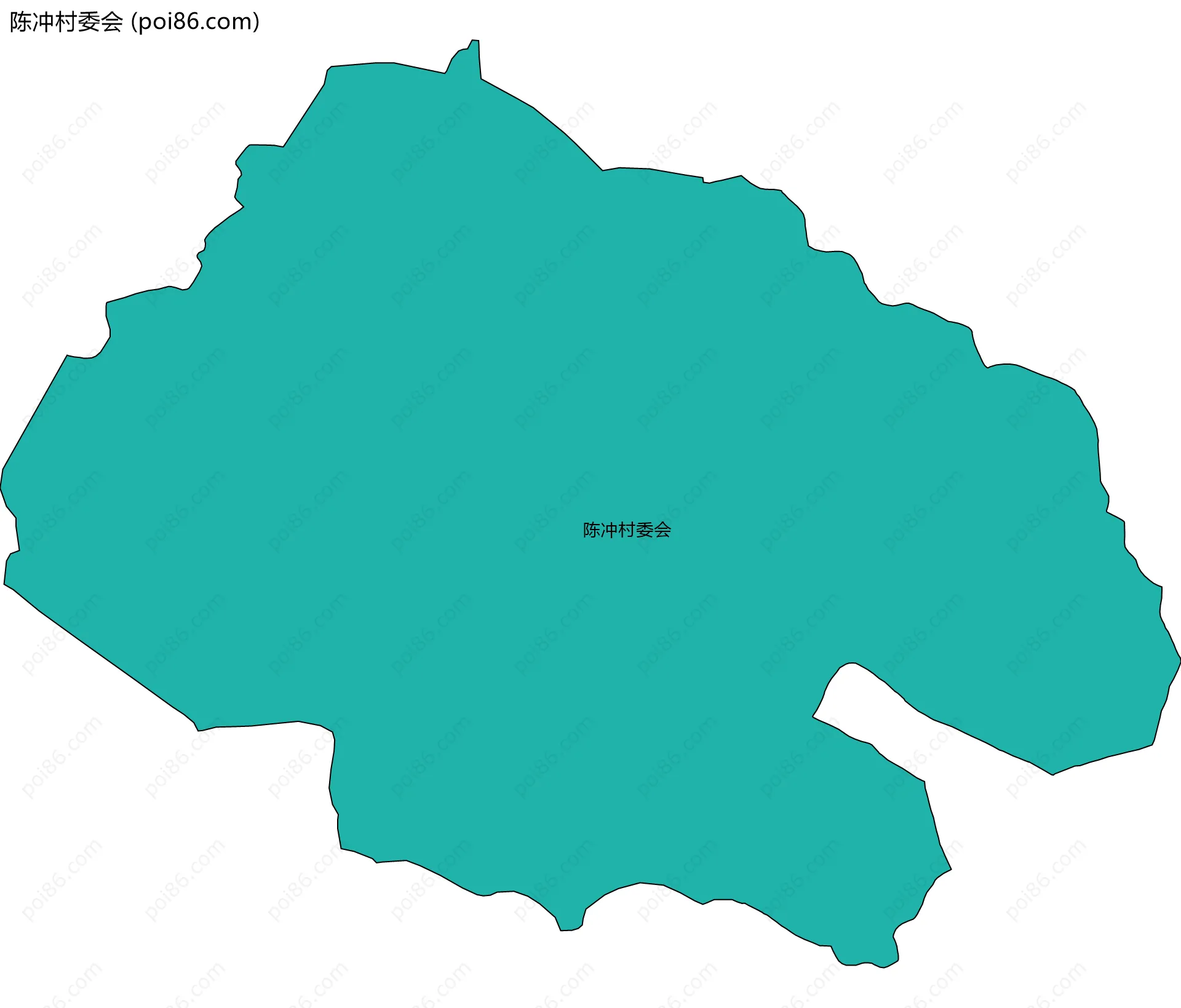 陈冲村委会边界地图
