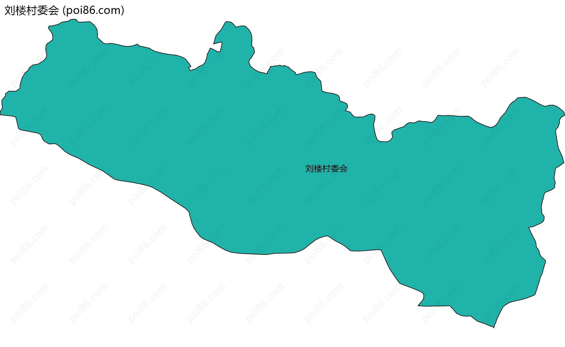 刘楼村委会边界地图