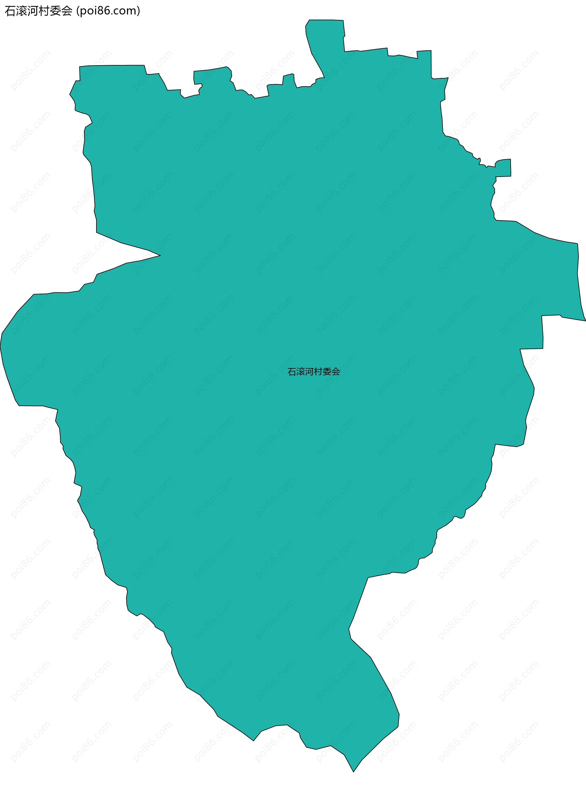 石滚河村委会边界地图