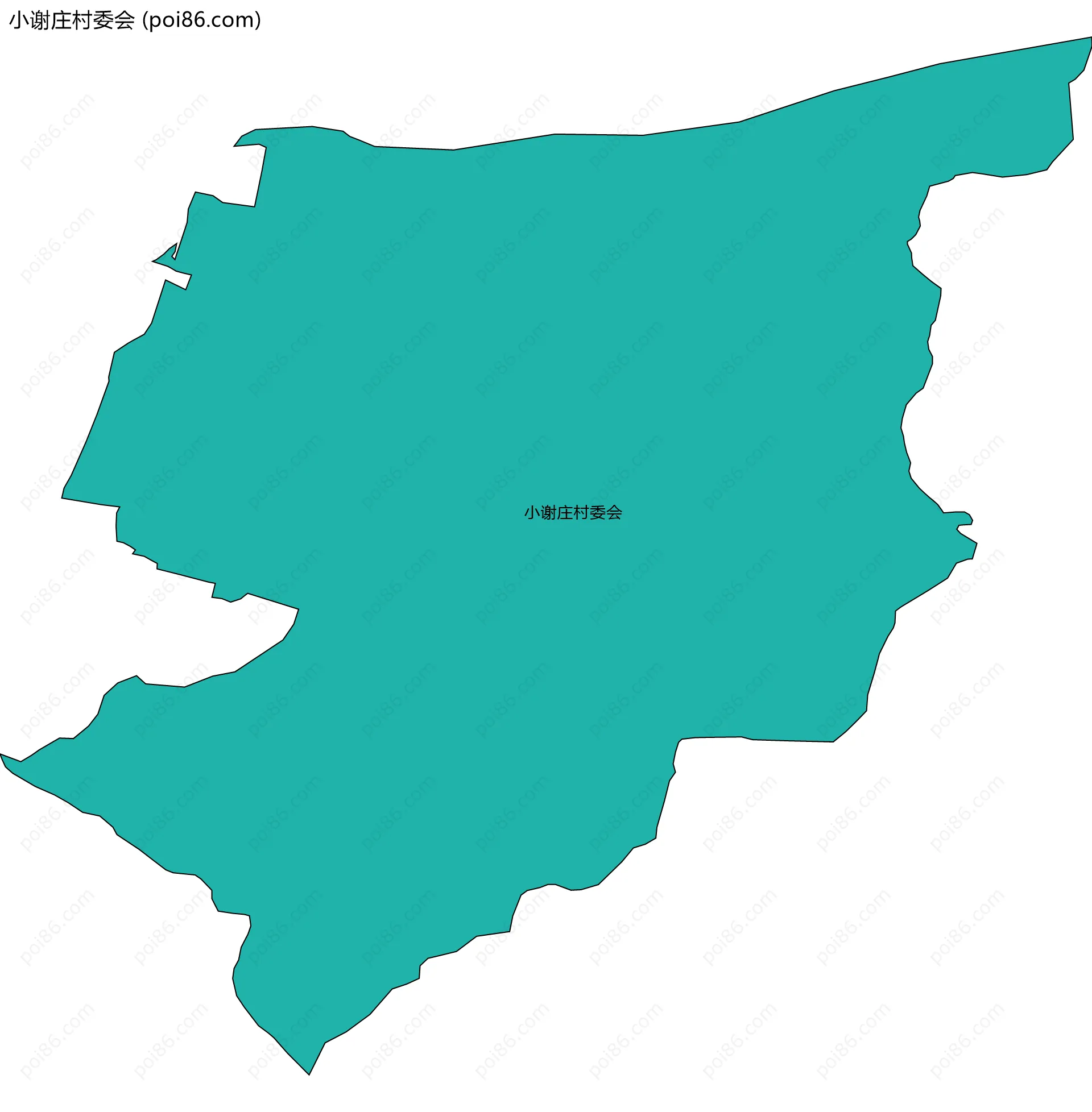 小谢庄村委会边界地图