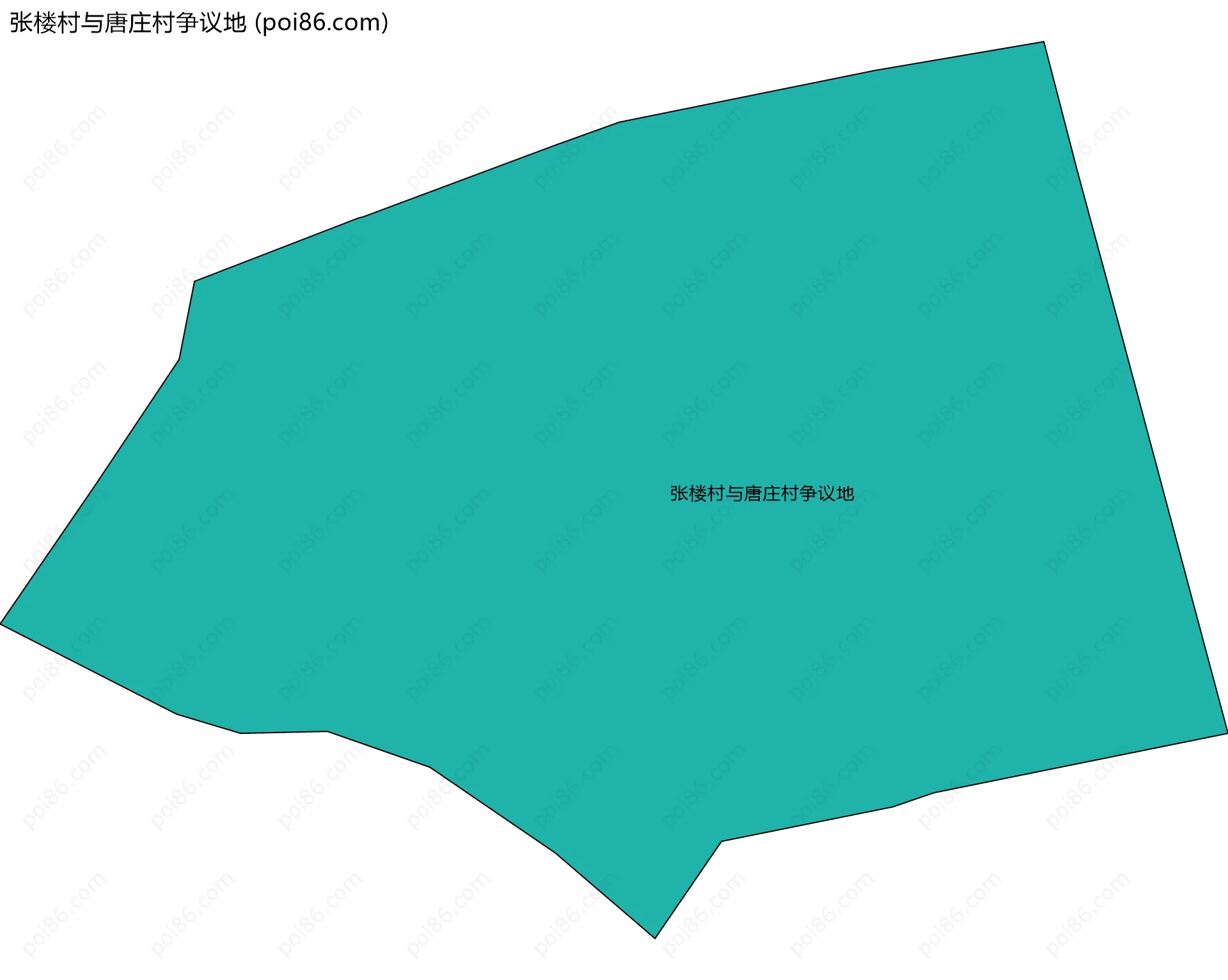 张楼村与唐庄村争议地边界地图