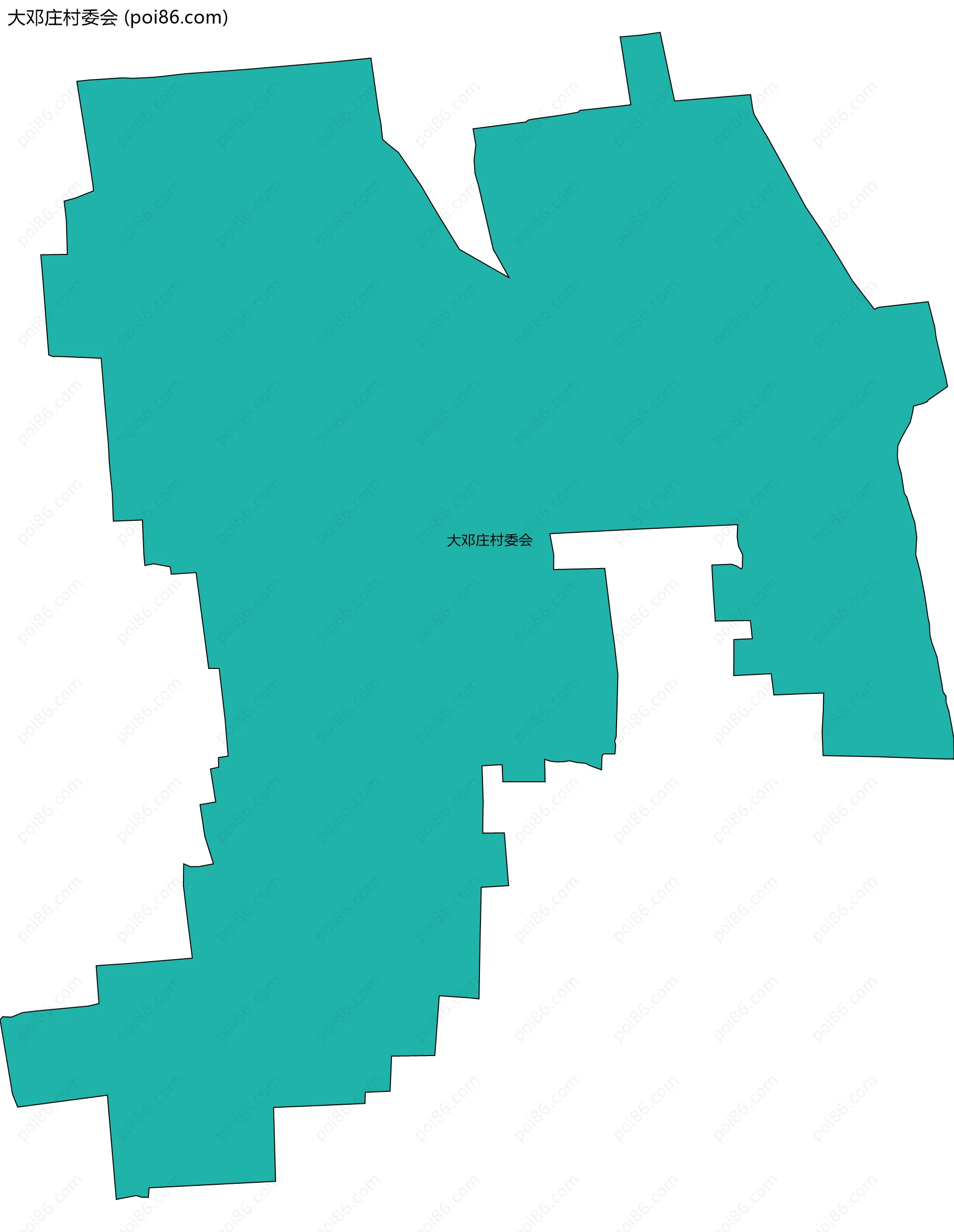 大邓庄村委会边界地图