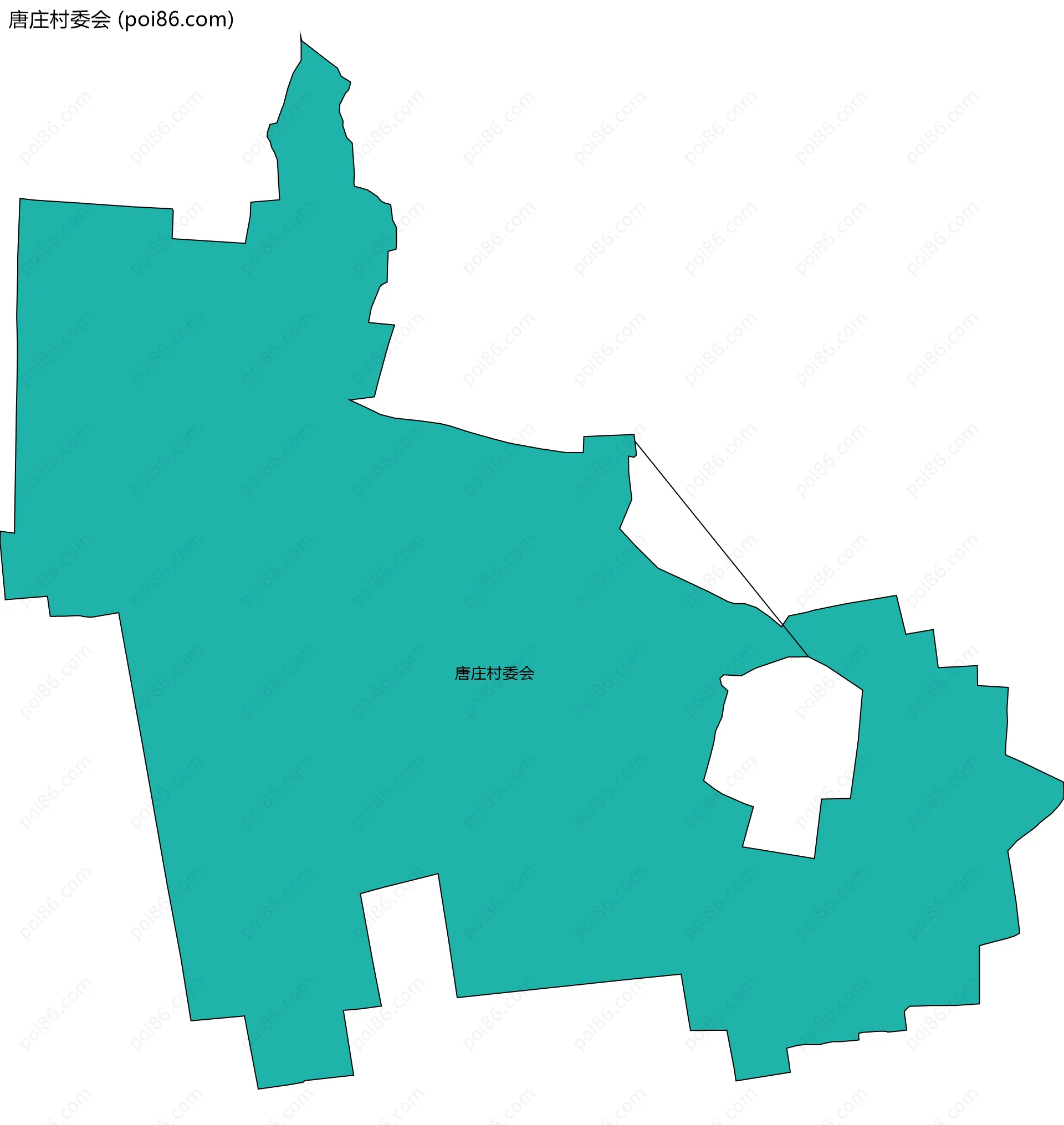 唐庄村委会边界地图