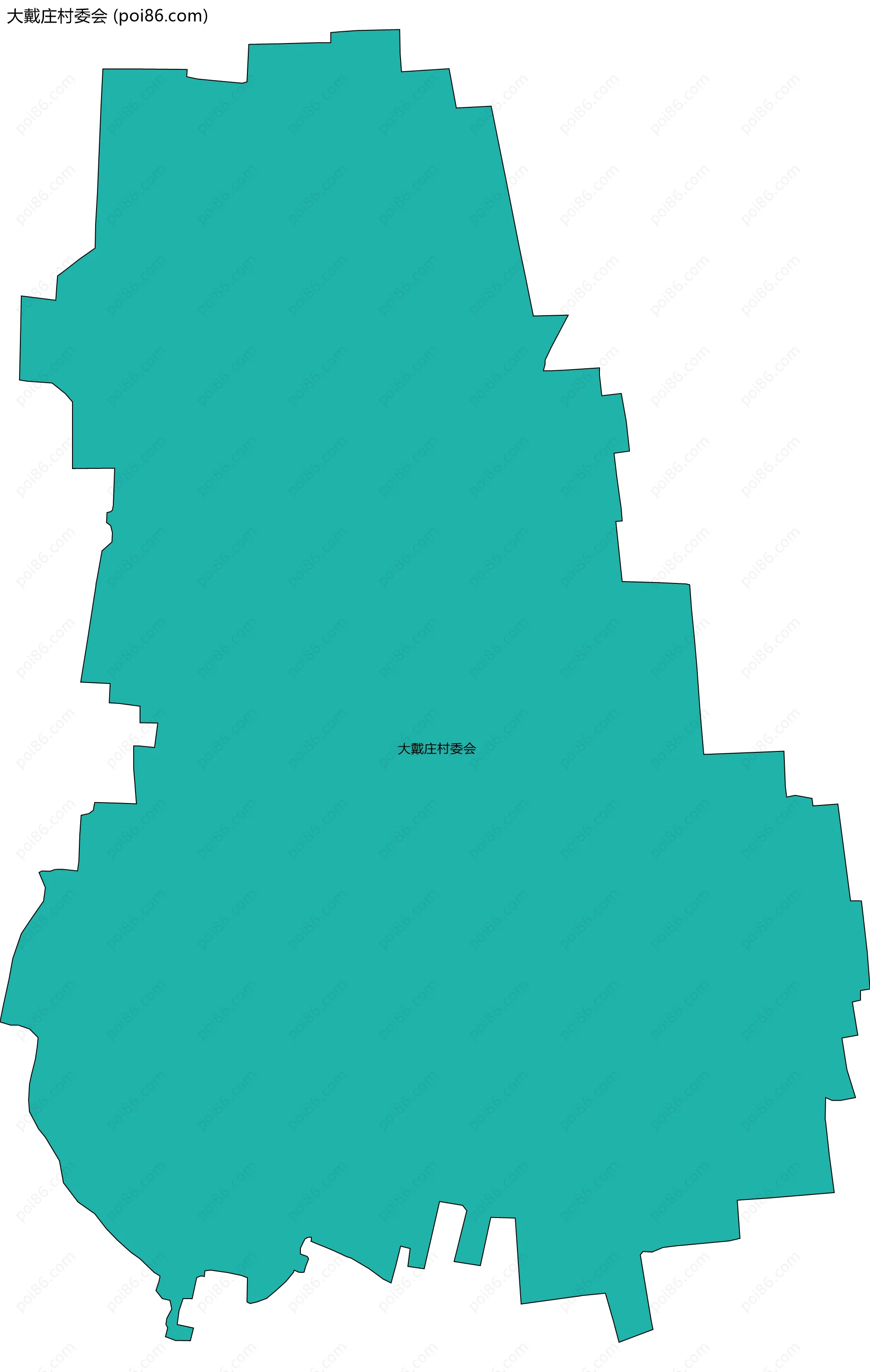 大戴庄村委会边界地图
