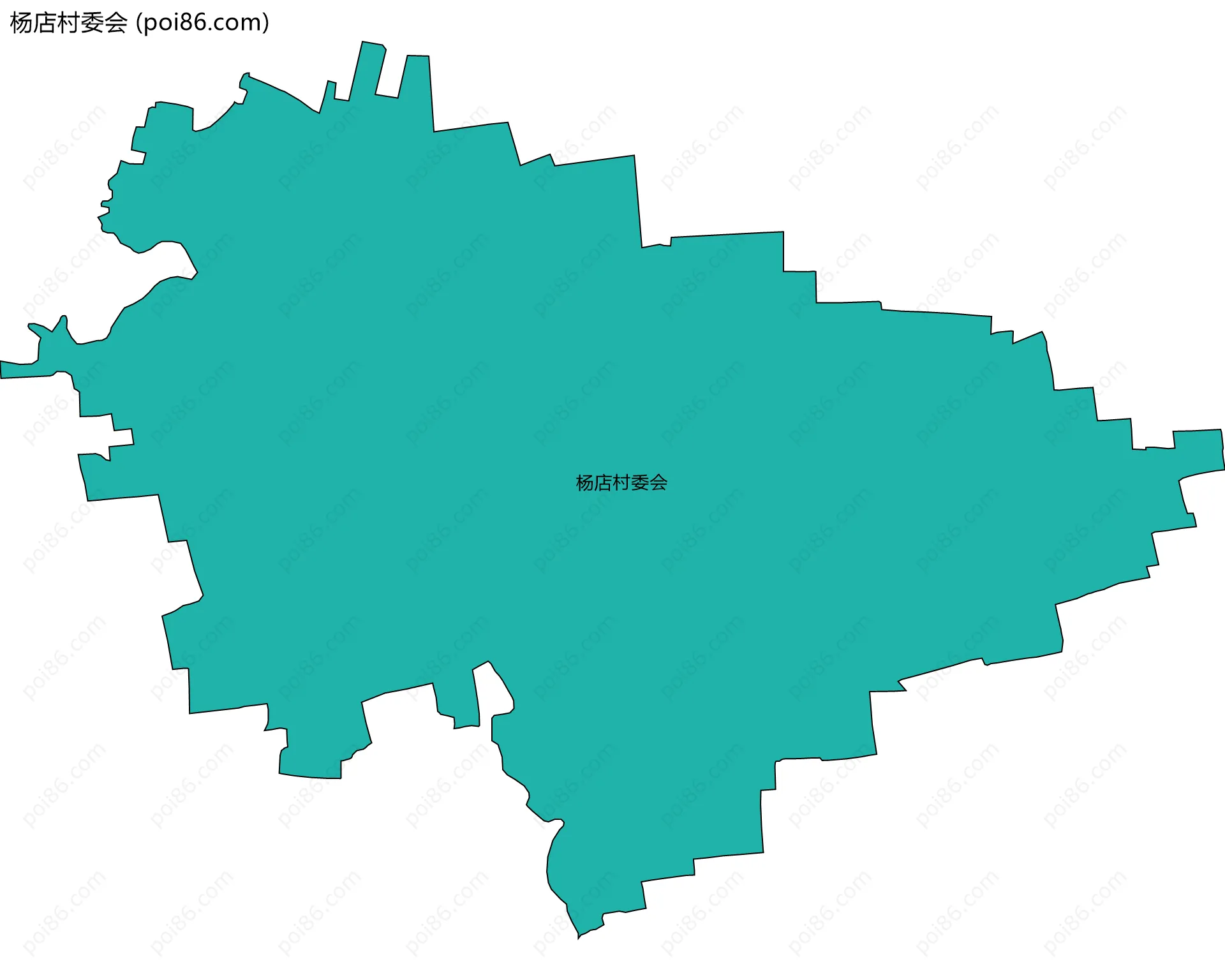 杨店村委会边界地图