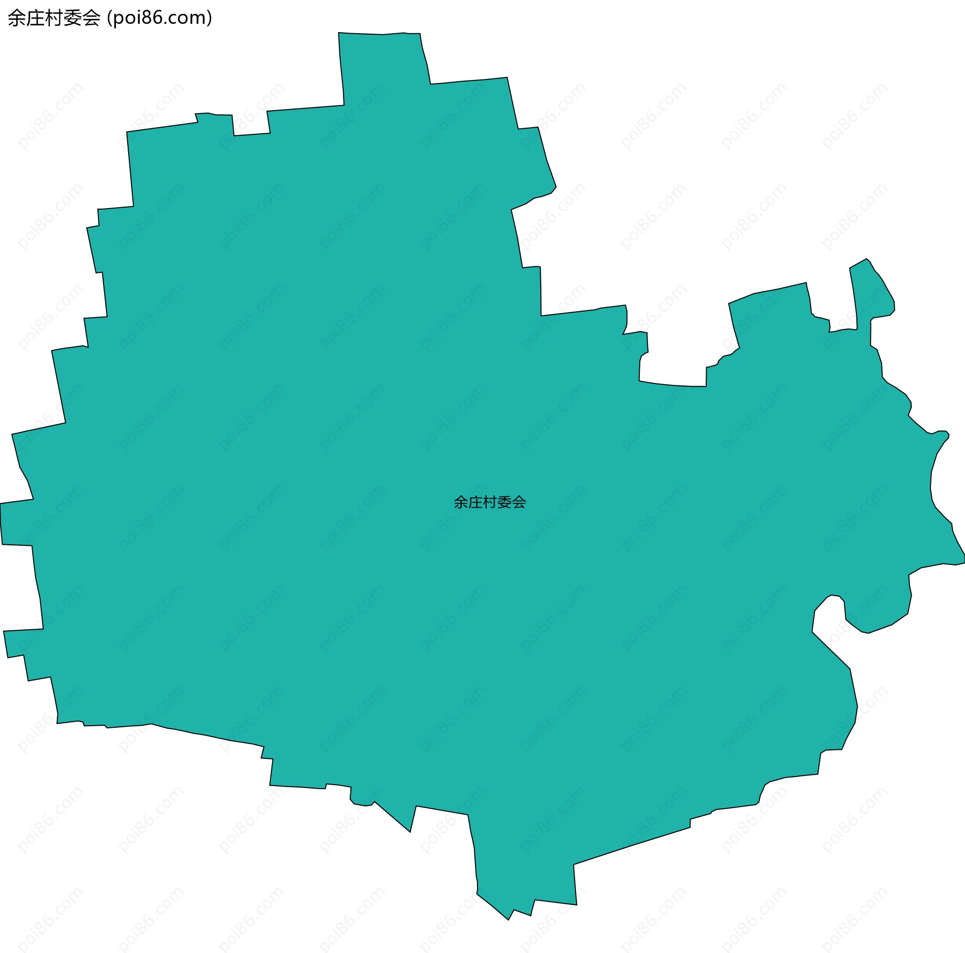 余庄村委会边界地图