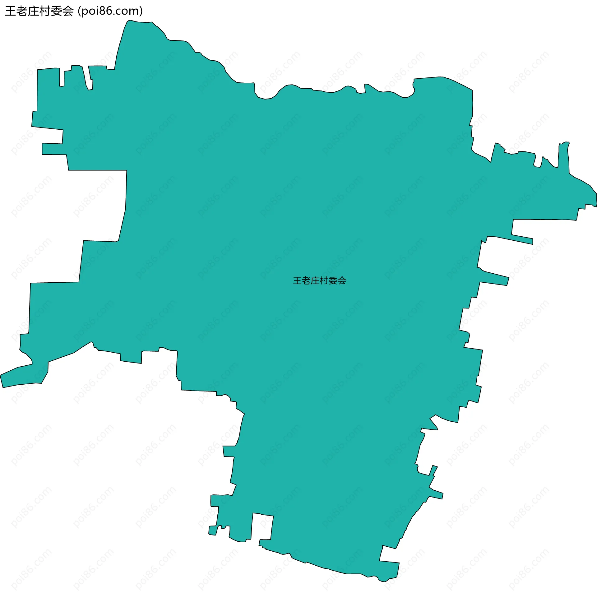 王老庄村委会边界地图