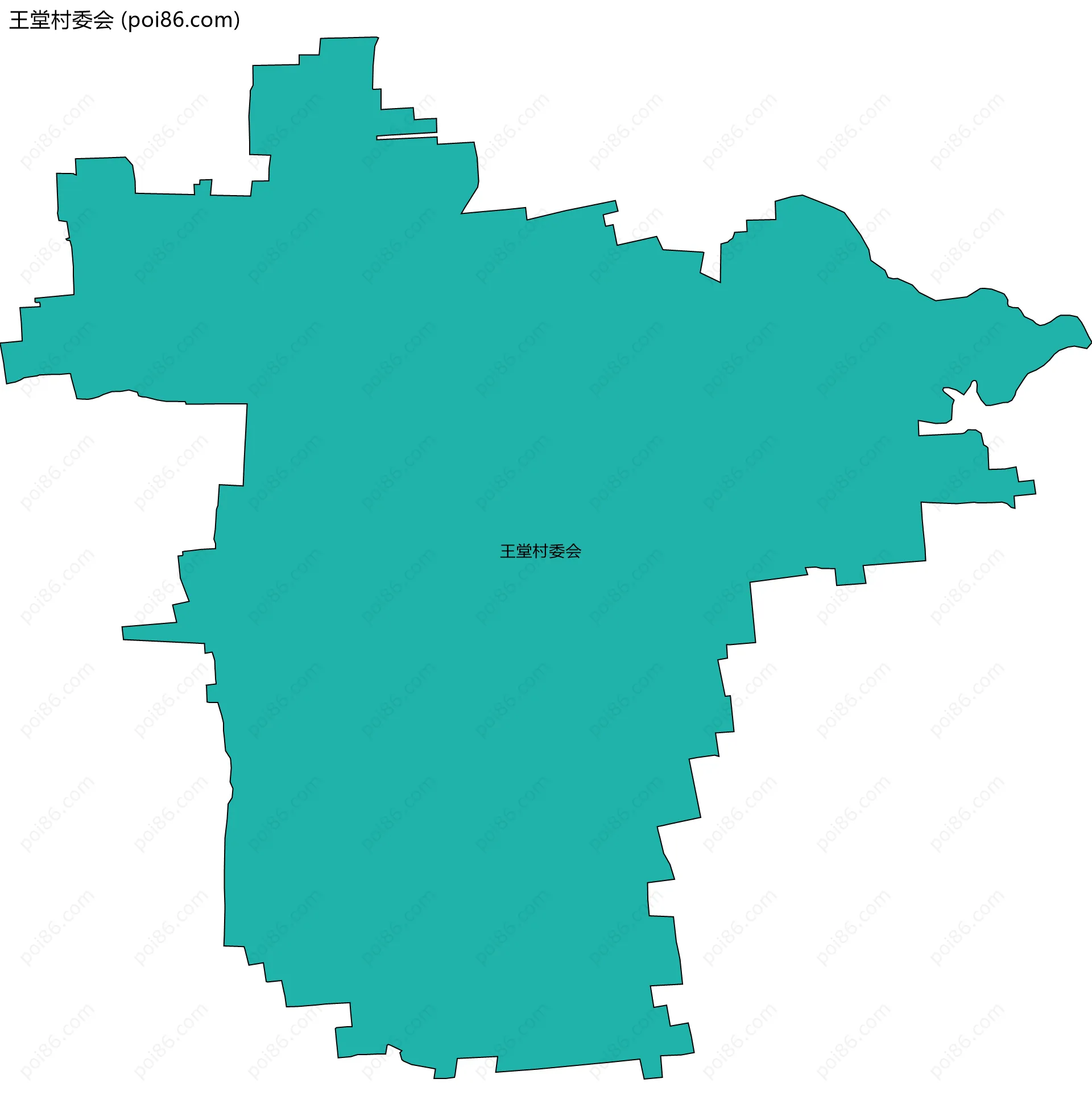 王堂村委会边界地图