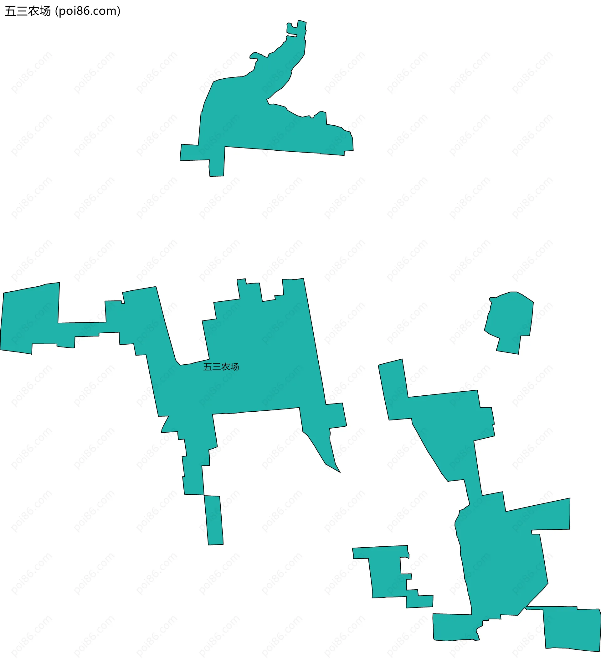 五三农场边界地图