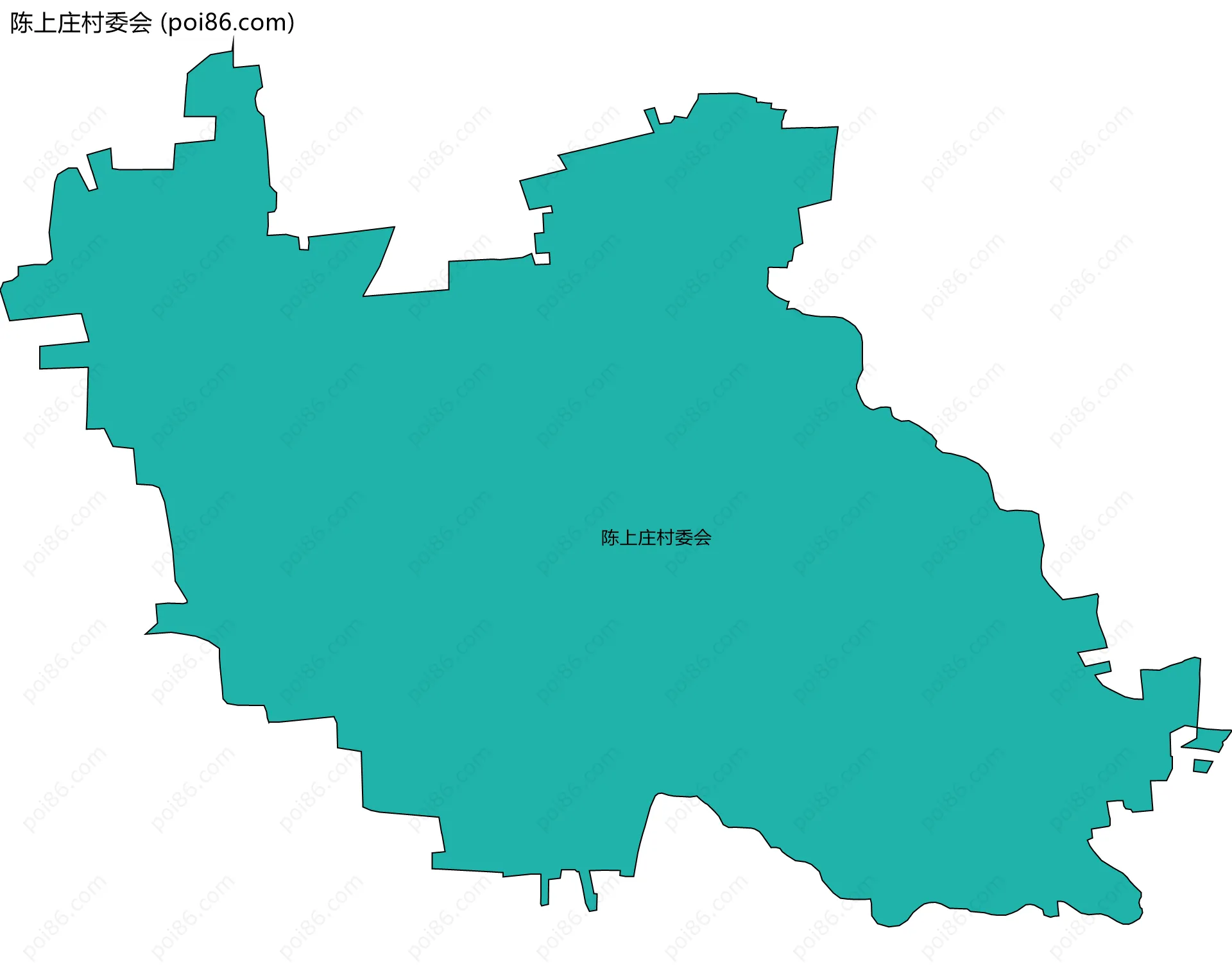 陈上庄村委会边界地图
