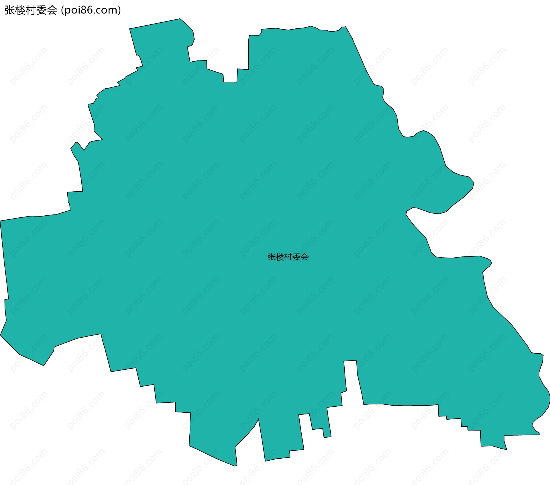 张楼村委会边界地图