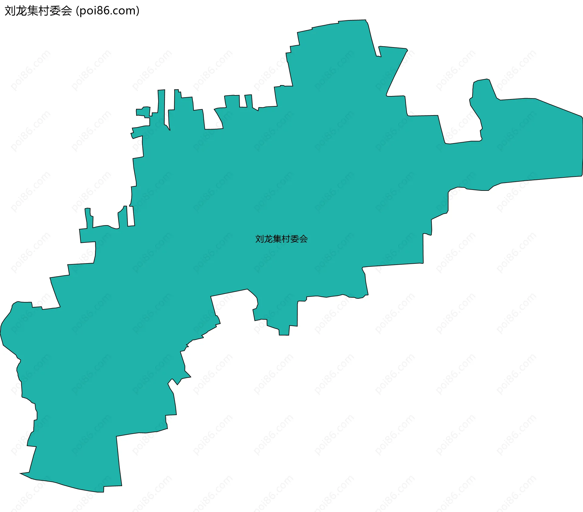 刘龙集村委会边界地图