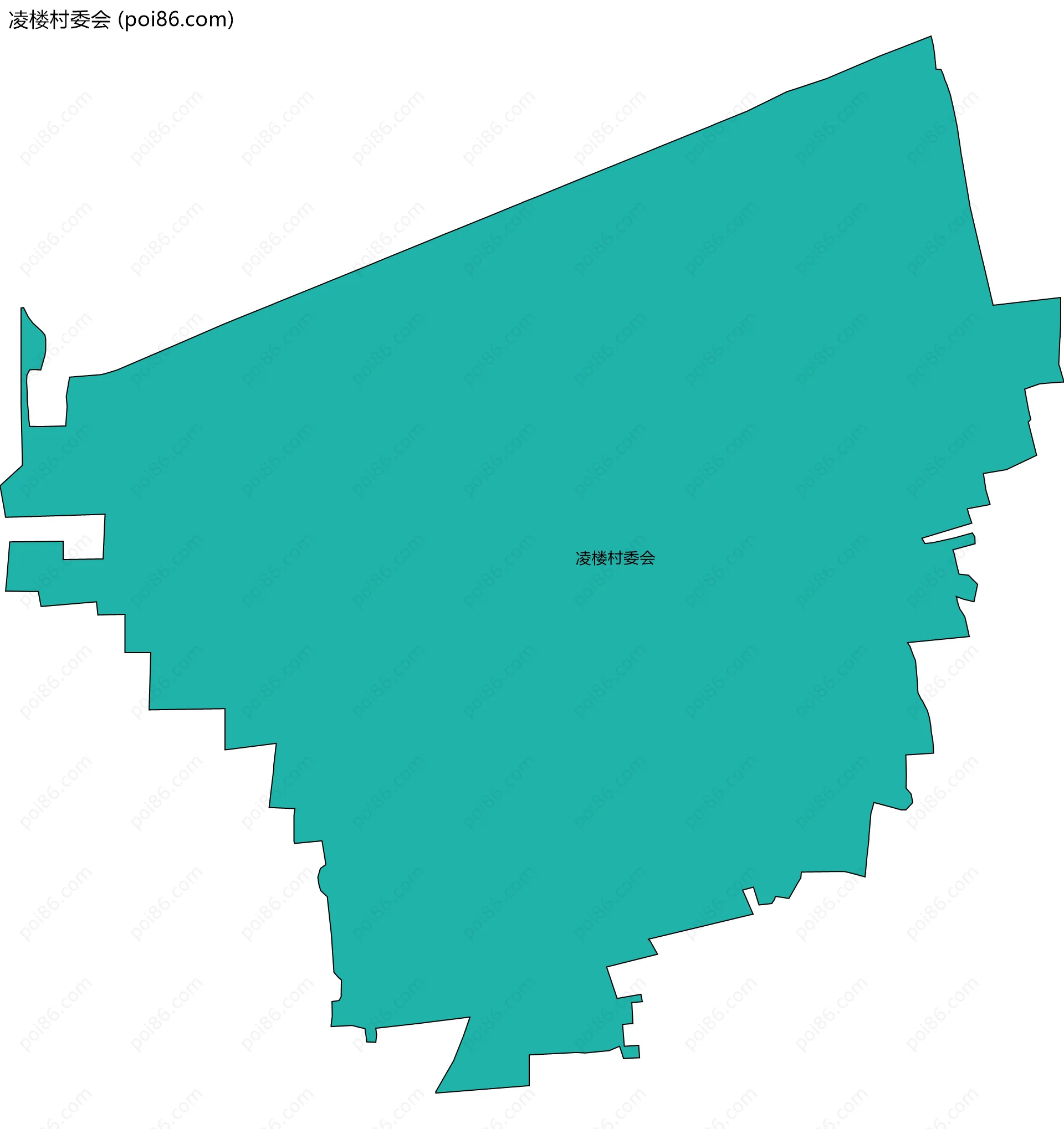 凌楼村委会边界地图
