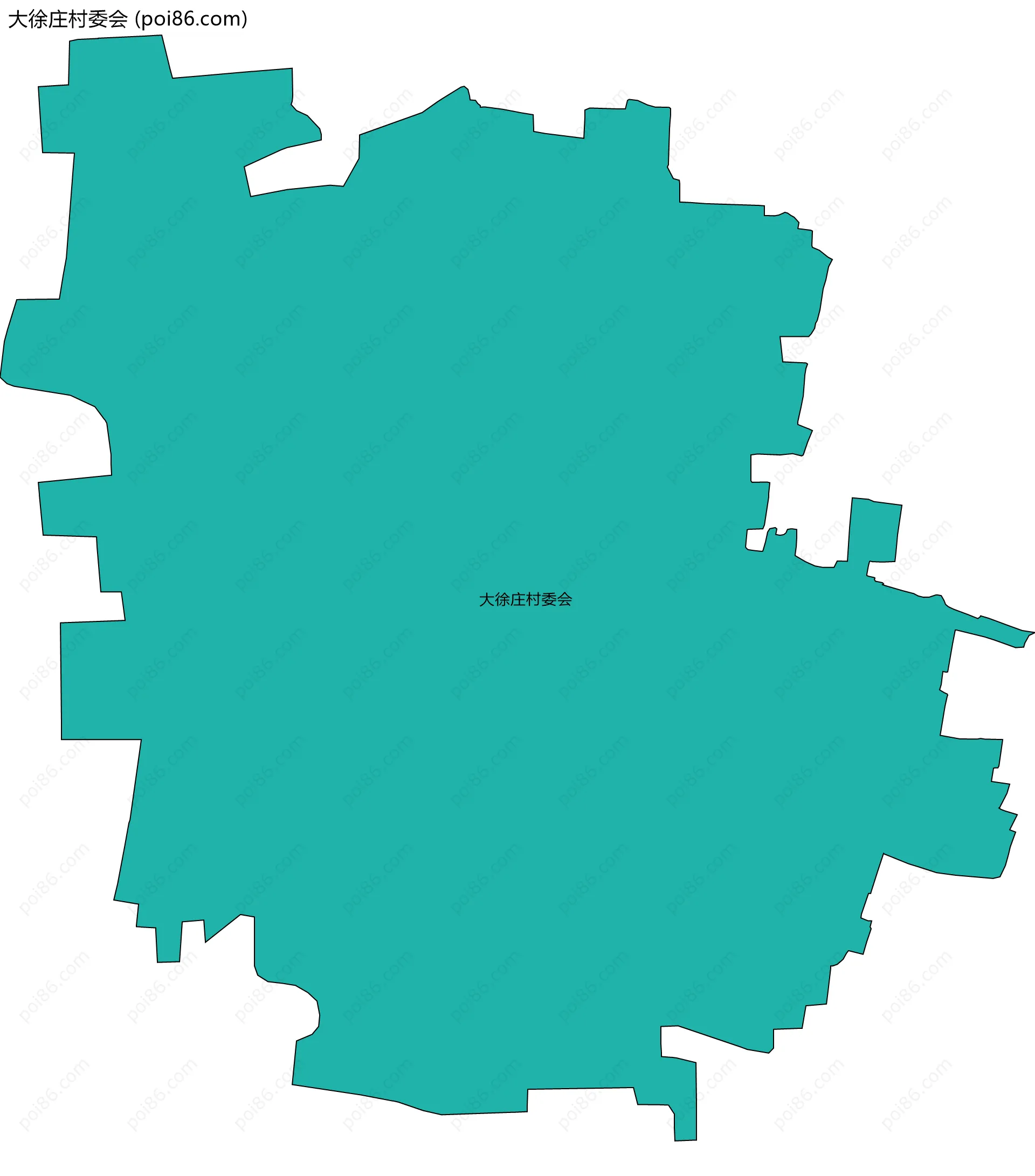 大徐庄村委会边界地图